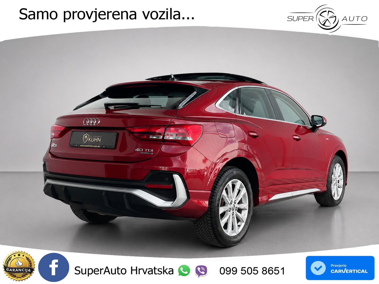 Audi Q3 Sportback 40 TDI (190 KS) quattro S tronic S line