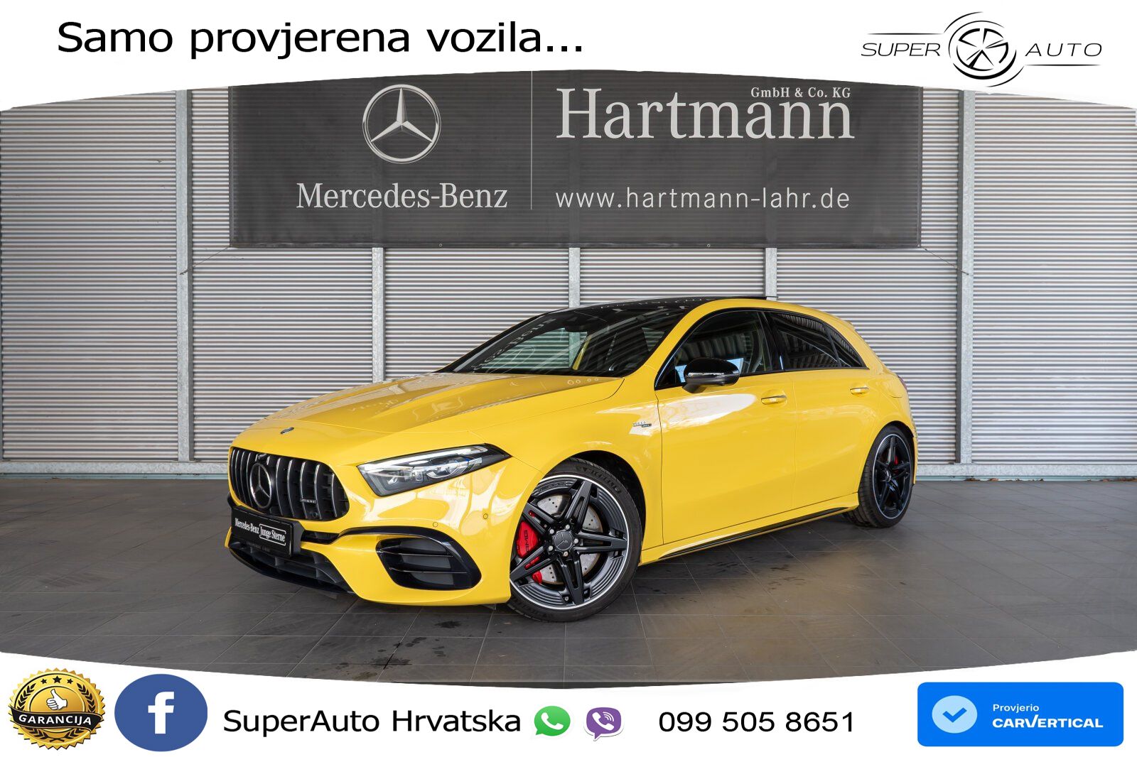 Mercedes-Benz AMG A 45 S 4MATIC+ AMG SPEEDSHIFT DCT 8G ACC+HEAD+GR SJED+360+PANO