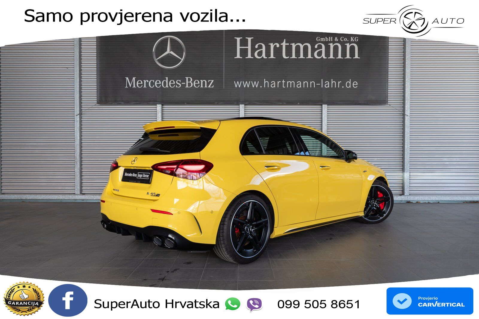 Mercedes-Benz AMG A 45 S 4MATIC+ AMG SPEEDSHIFT DCT 8G ACC+HEAD+GR SJED+360+PANO