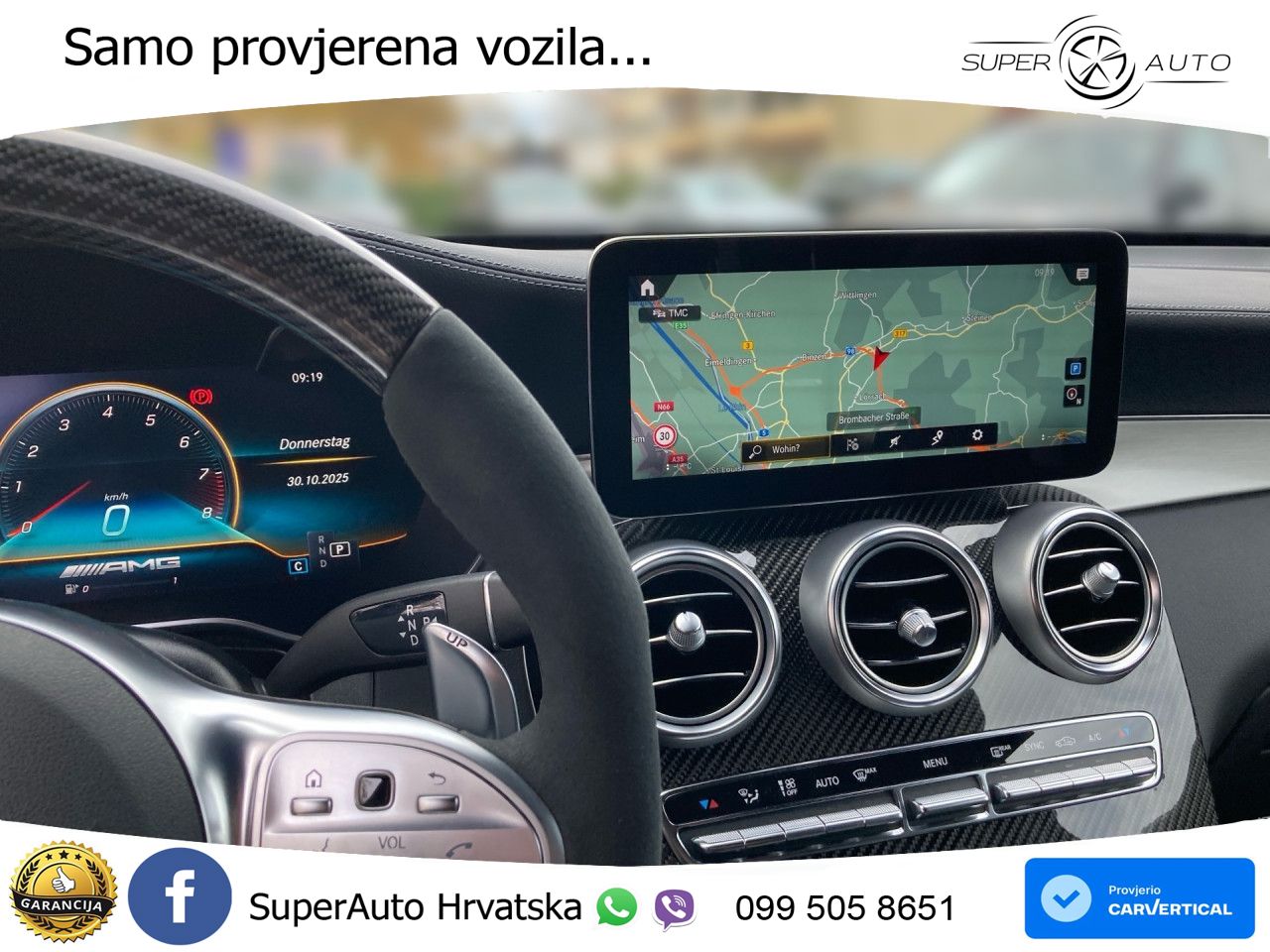 Mercedes AMG GLC 63 S V8 (510 KS) 4MATIC+ MCT ZRAČNI+ACC+GR SJED+KAM