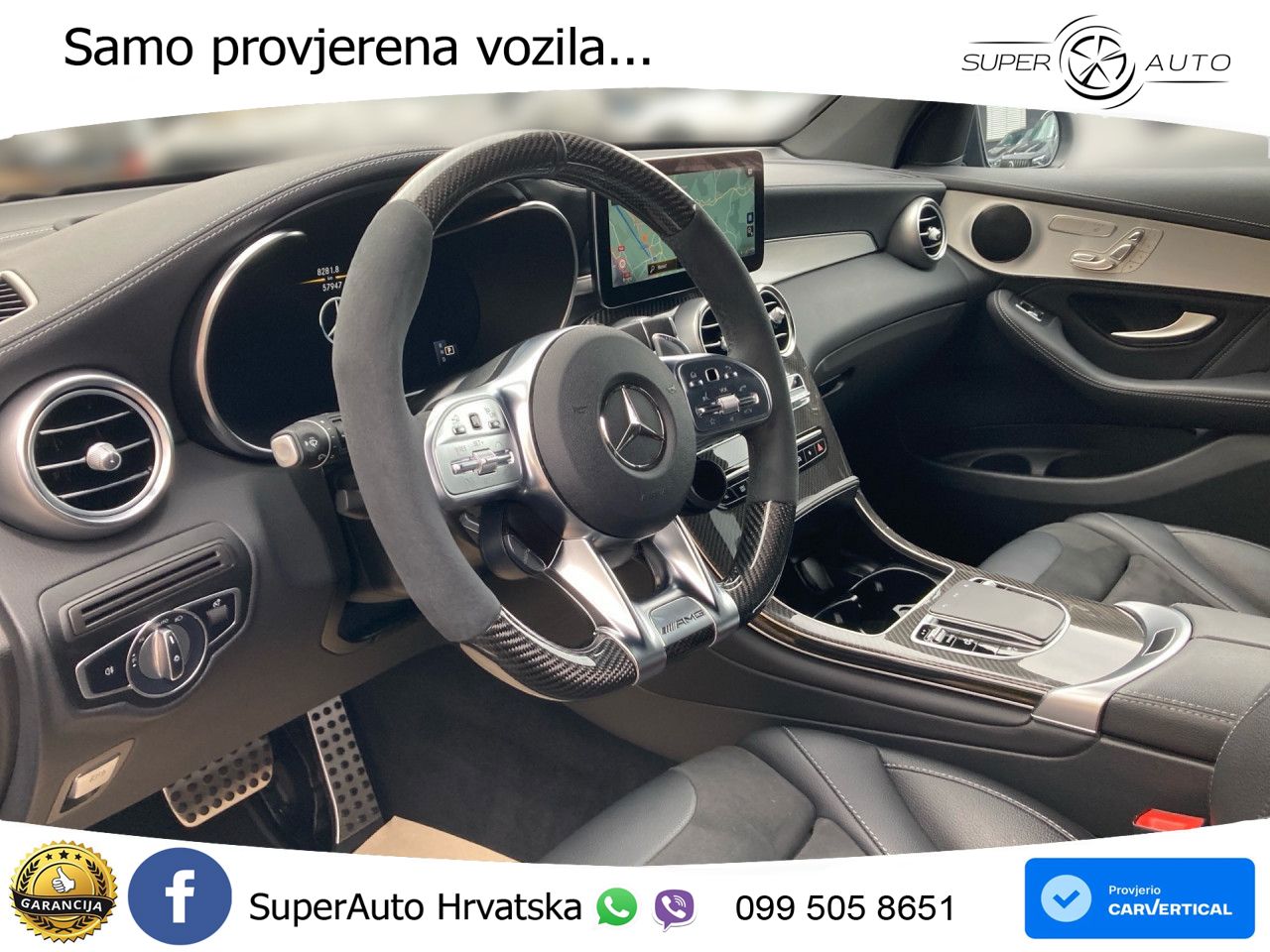 Mercedes AMG GLC 63 S V8 (510 KS) 4MATIC+ MCT ZRAČNI+ACC+GR SJED+KAM