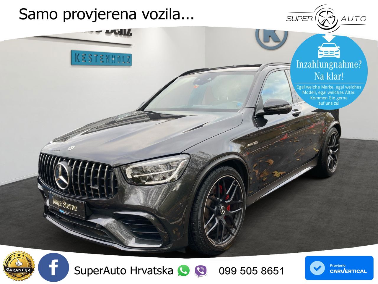 Mercedes AMG GLC 63 S V8 (510 KS) 4MATIC+ MCT ZRAČNI+ACC+GR SJED+KAM