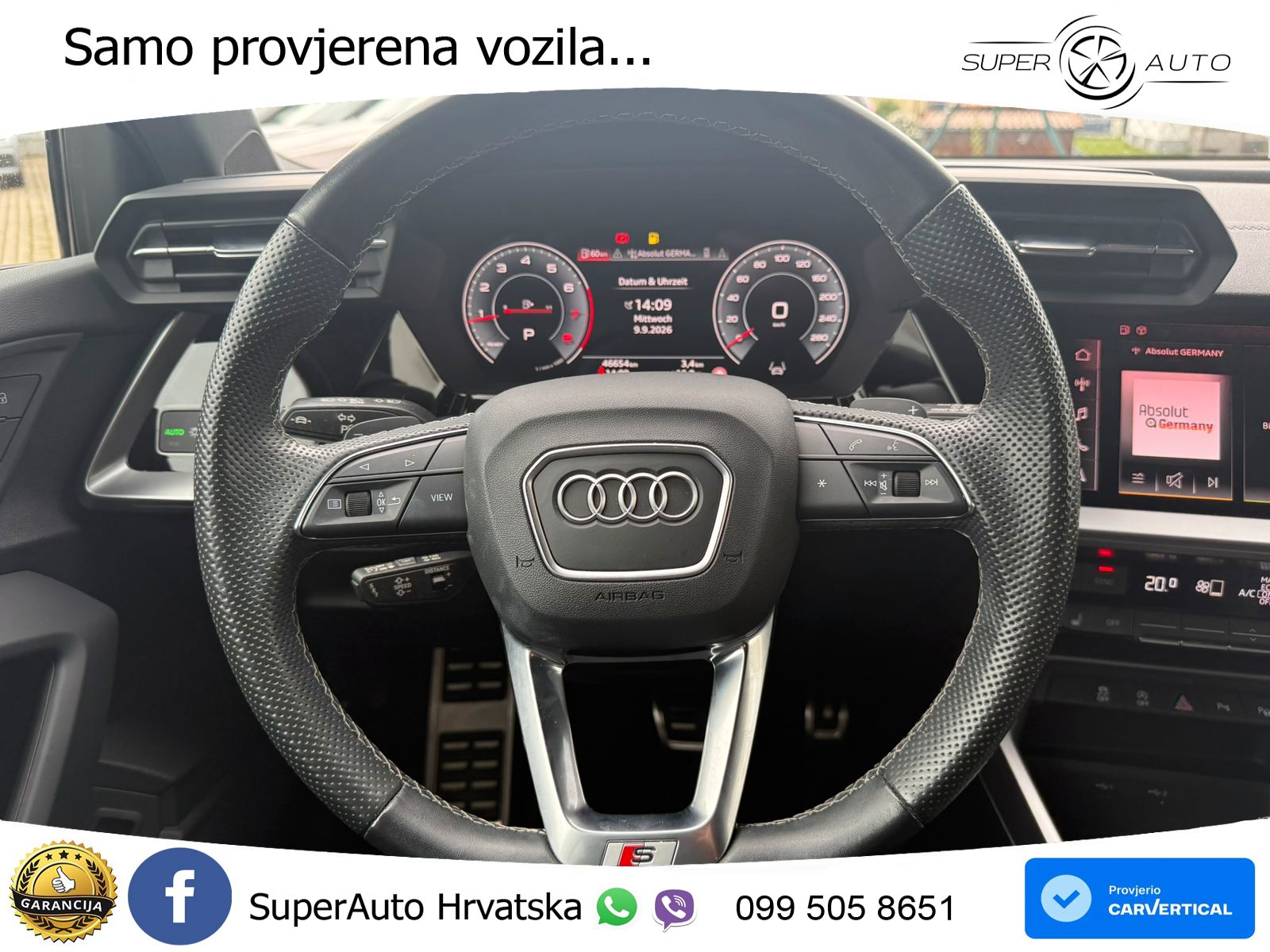 Audi A3 40 TFSI (190 KS) quattro S tronic S line LED+GR SJED+ACC