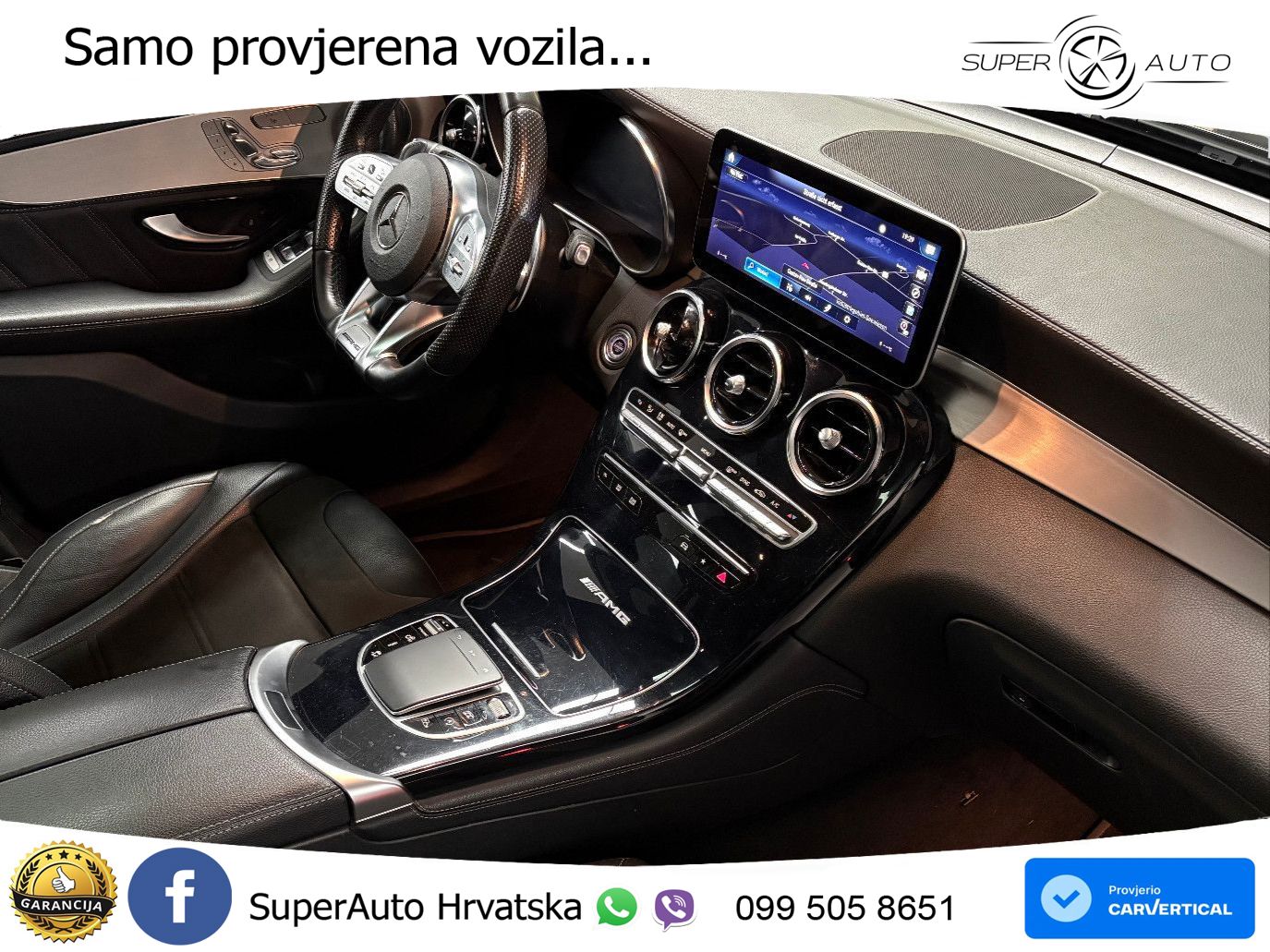 Mercedes AMG GLC 63 V8 (476 KS) 4MATIC+ MCT ZRAČNI+ACC+GR SJED+KAM+PANO