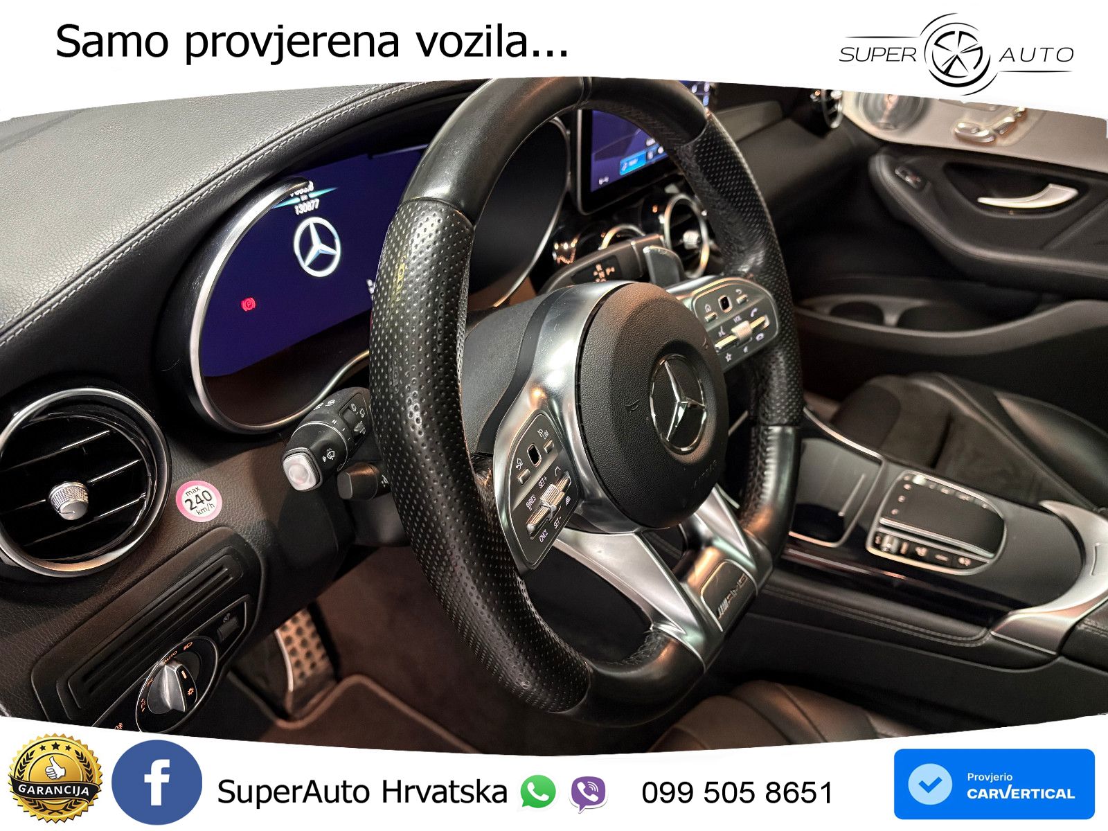 Mercedes AMG GLC 63 V8 (476 KS) 4MATIC+ MCT ZRAČNI+ACC+GR SJED+KAM+PANO