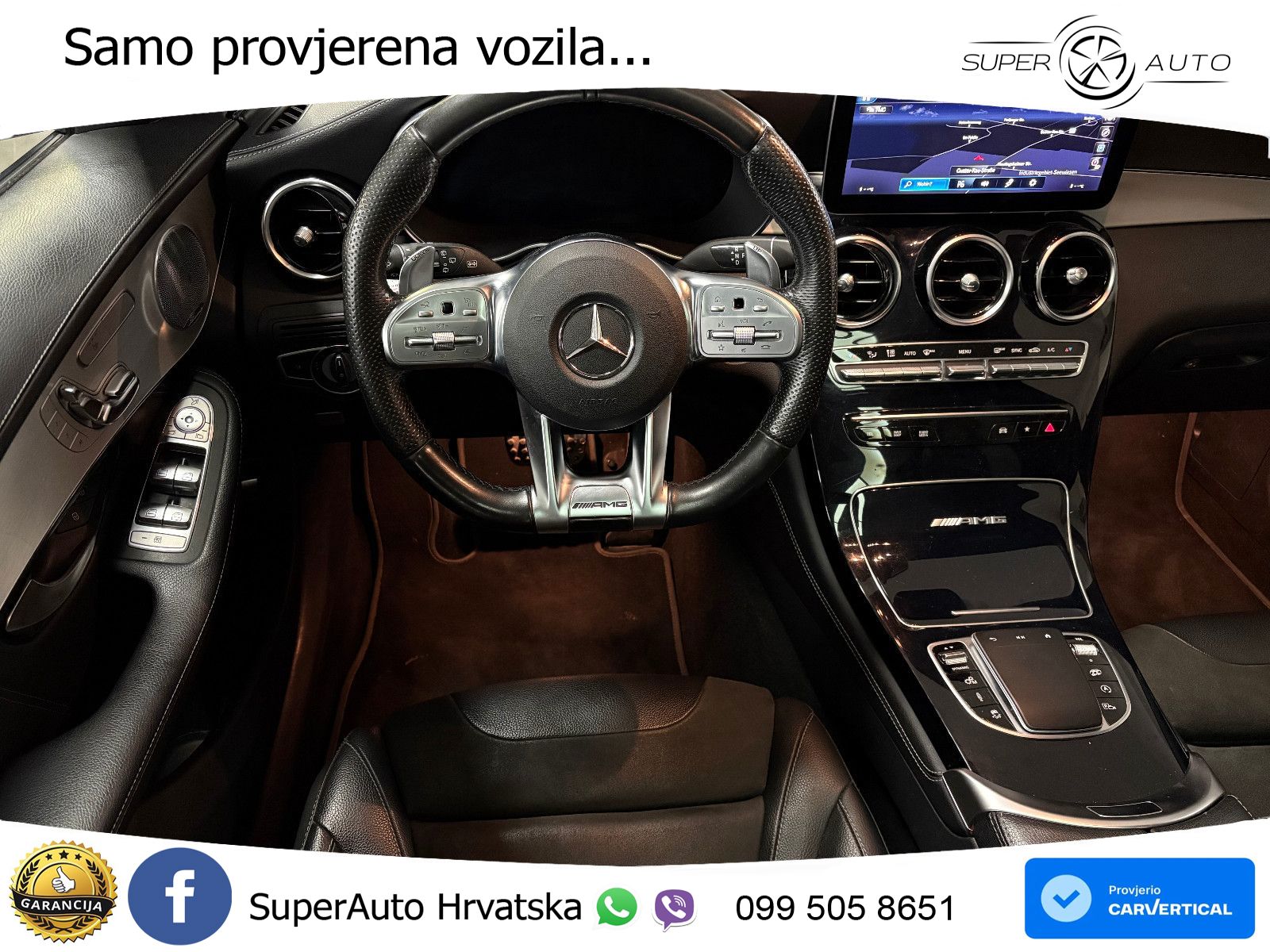 Mercedes AMG GLC 63 V8 (476 KS) 4MATIC+ MCT ZRAČNI+ACC+GR SJED+KAM+PANO