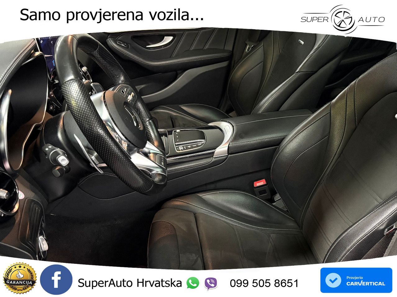 Mercedes AMG GLC 63 V8 (476 KS) 4MATIC+ MCT ZRAČNI+ACC+GR SJED+KAM+PANO