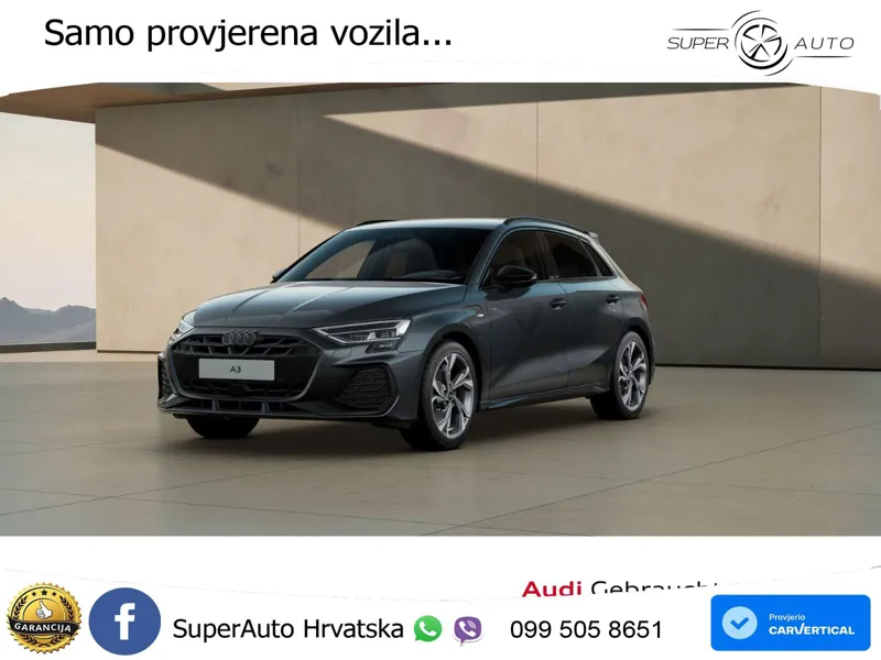 Audi A3 40 TFSIe (204 KS) S tronic S line MATRIX+GR SJED+KAM