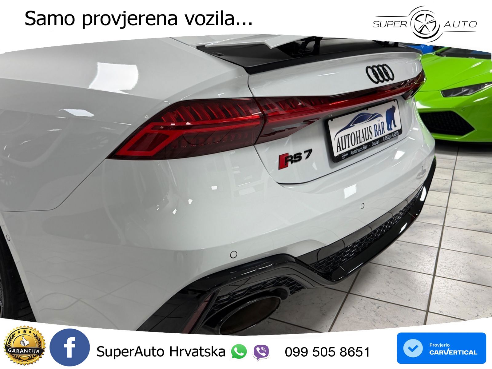 Audi RS7 4.0 TFSI V8 performance (630 KS) quattro tiptronic LED+GR SJED+ACC