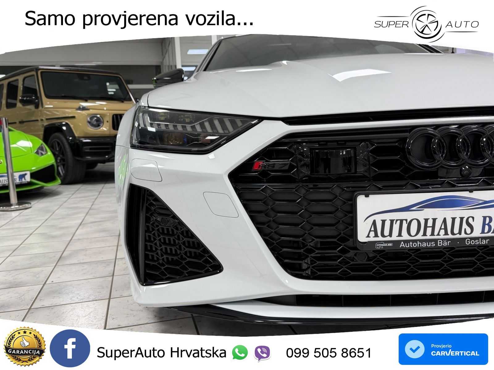 Audi RS7 4.0 TFSI V8 performance (630 KS) quattro tiptronic LED+GR SJED+ACC