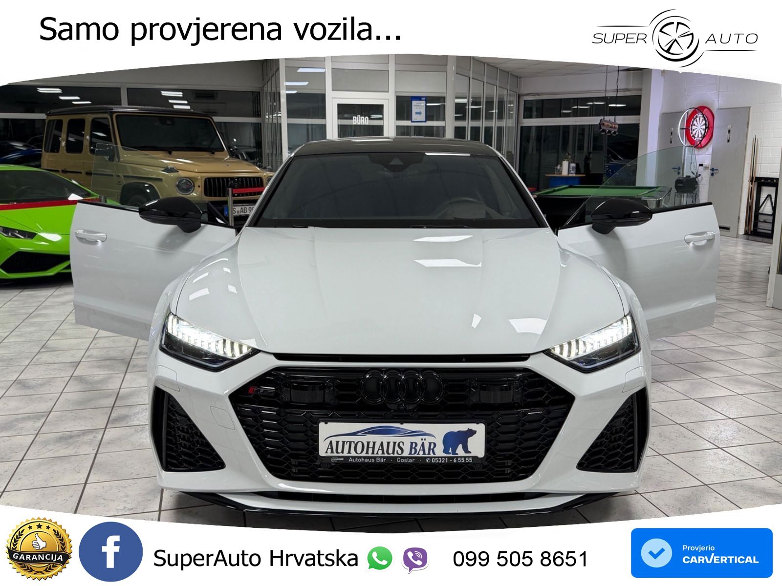Audi RS7 4.0 TFSI V8 performance (630 KS) quattro tiptronic LED+GR SJED+ACC