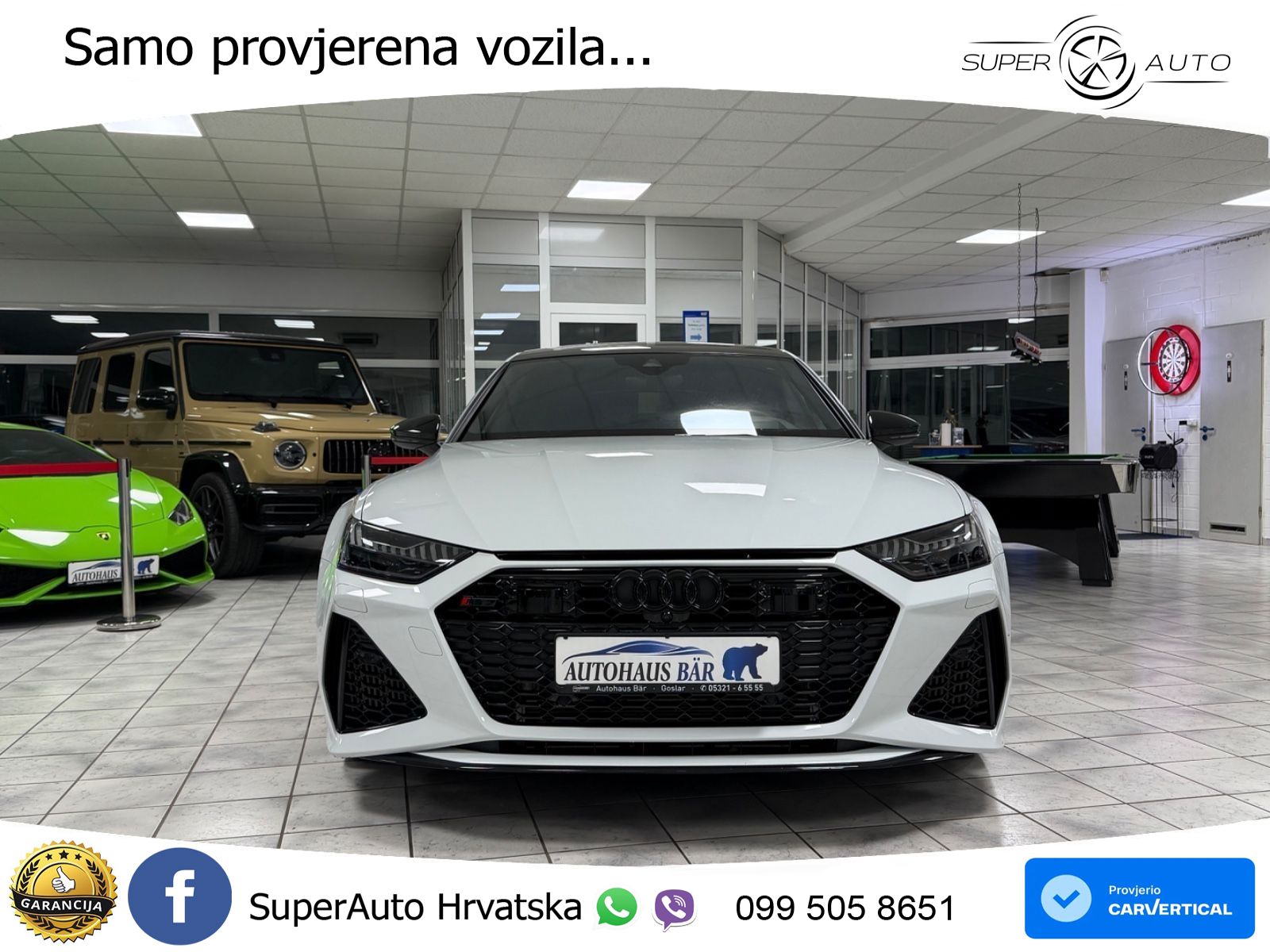 Audi RS7 4.0 TFSI V8 performance (630 KS) quattro tiptronic LED+GR SJED+ACC