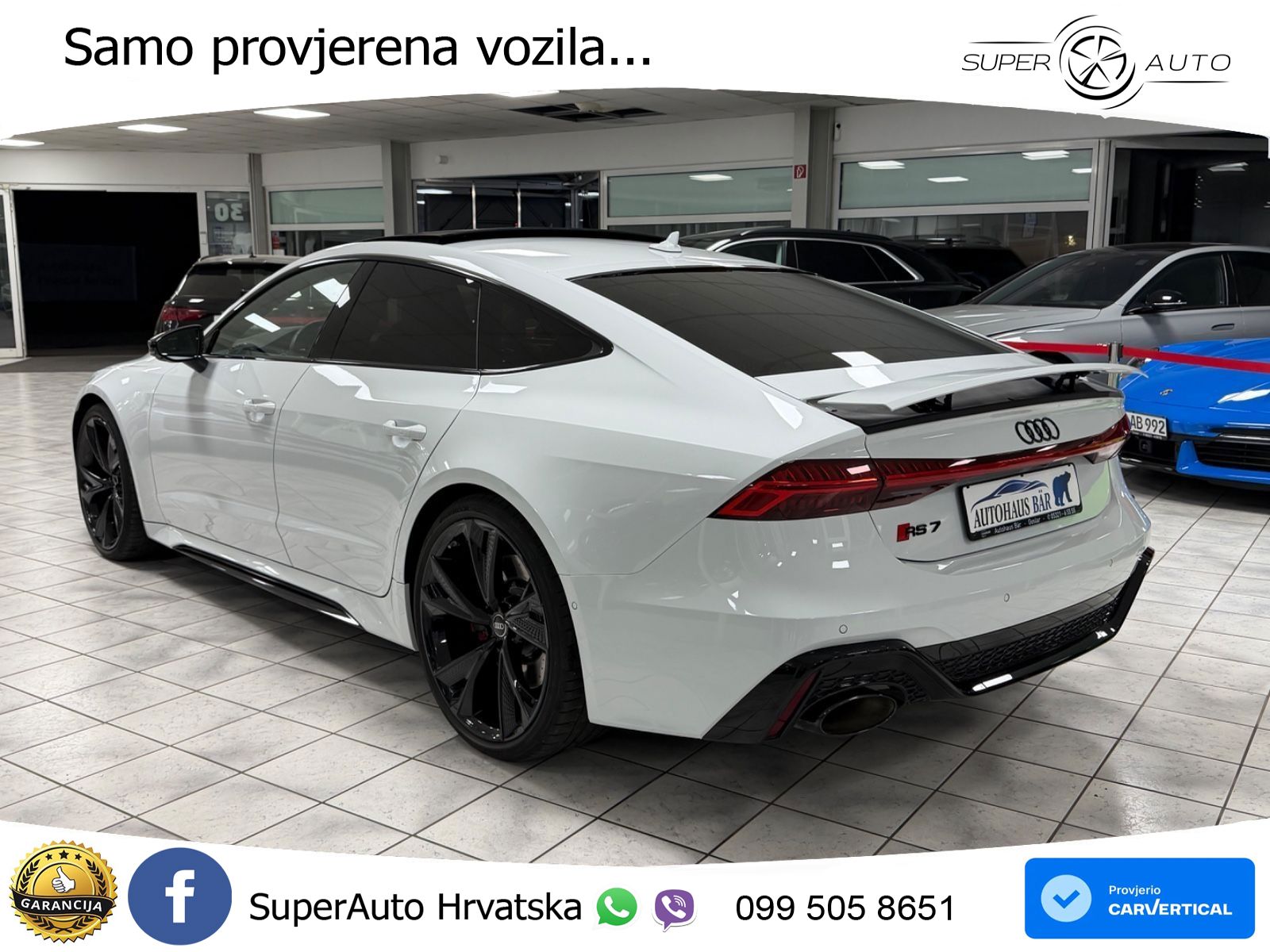 Audi RS7 4.0 TFSI V8 performance (630 KS) quattro tiptronic LED+GR SJED+ACC