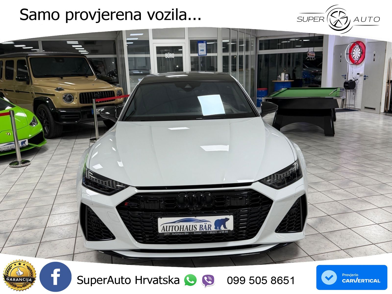 Audi RS7 4.0 TFSI V8 performance (630 KS) quattro tiptronic LED+GR SJED+ACC