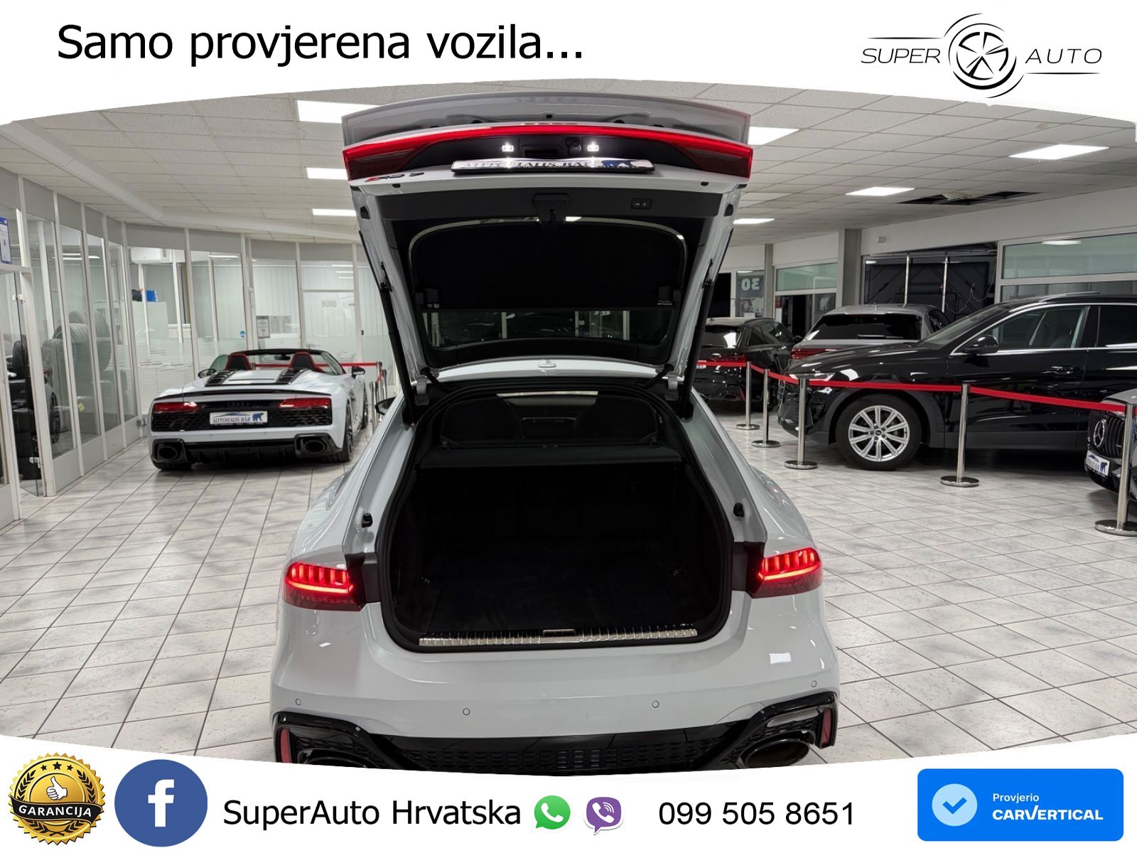 Audi RS7 4.0 TFSI V8 performance (630 KS) quattro tiptronic LED+GR SJED+ACC