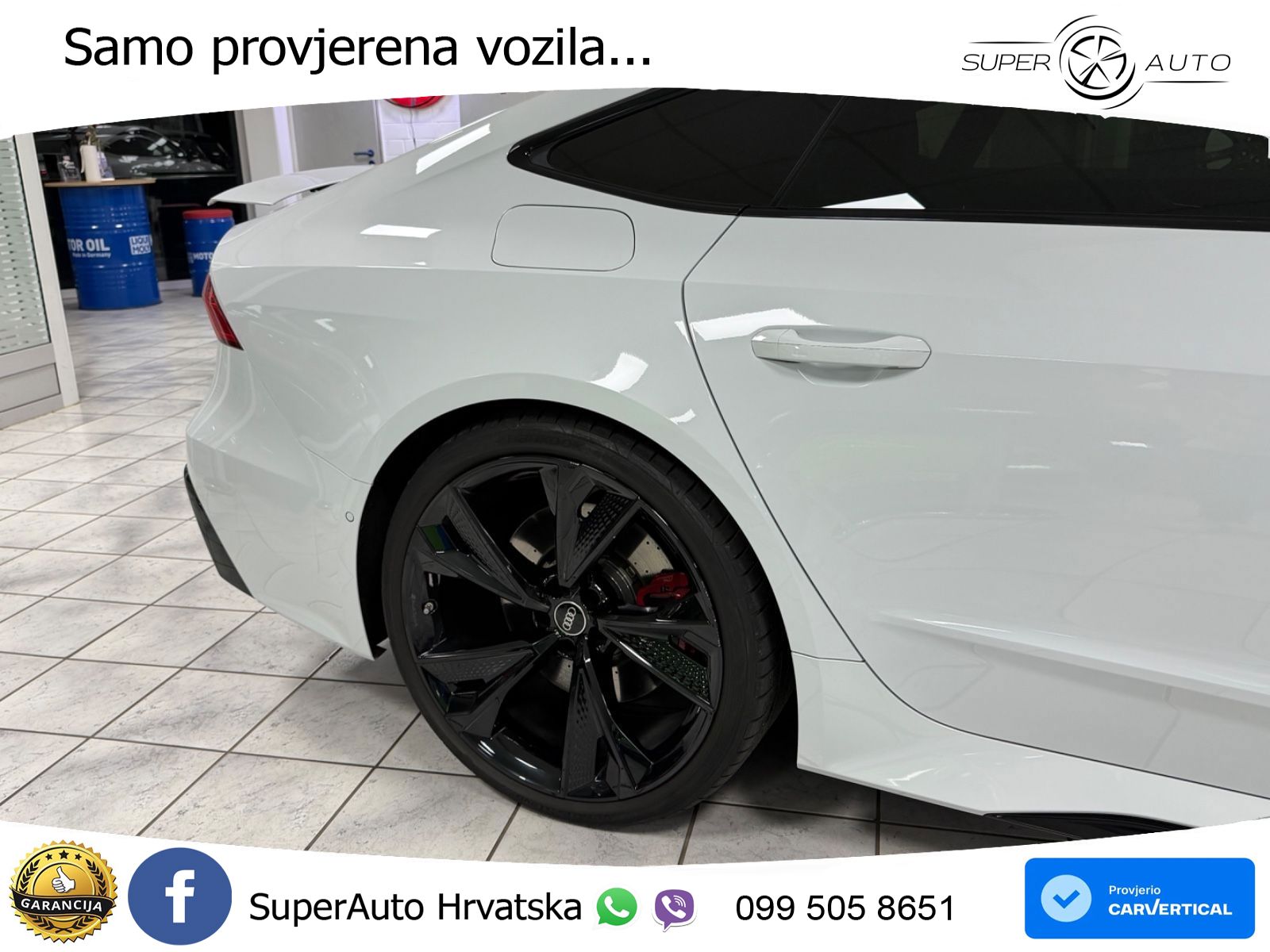 Audi RS7 4.0 TFSI V8 performance (630 KS) quattro tiptronic LED+GR SJED+ACC