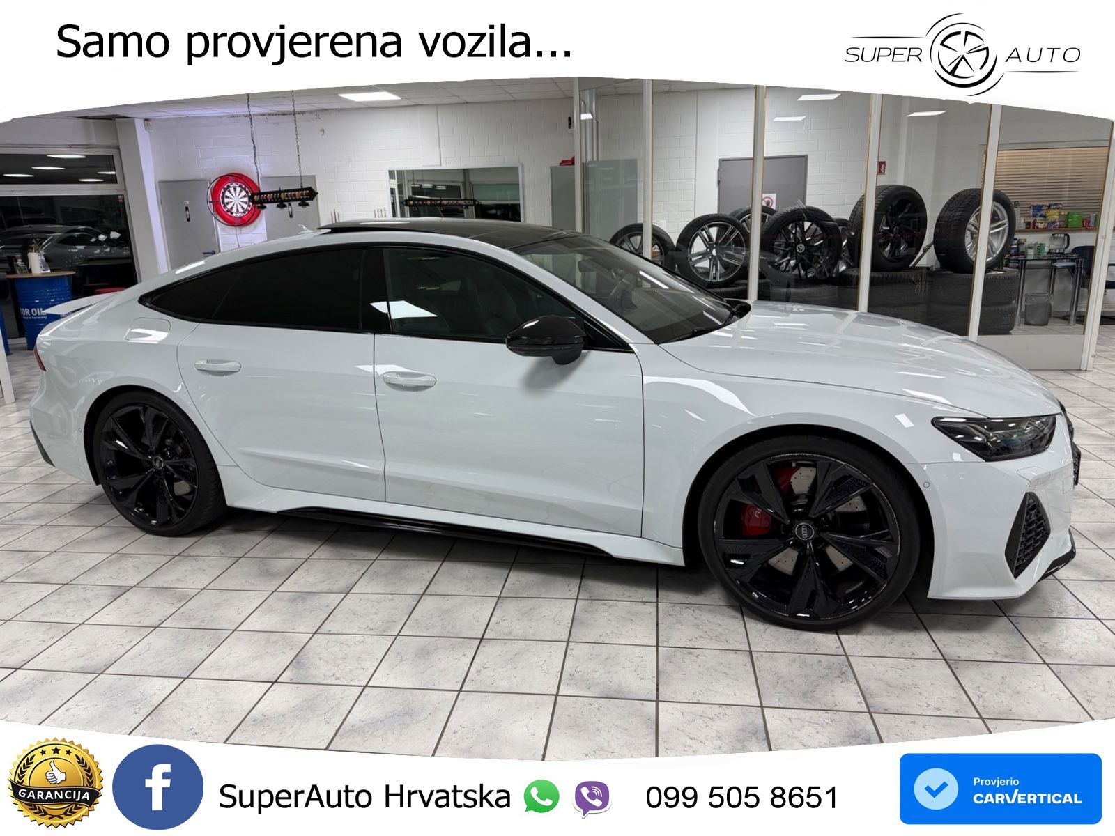 Audi RS7 4.0 TFSI V8 performance (630 KS) quattro tiptronic LED+GR SJED+ACC