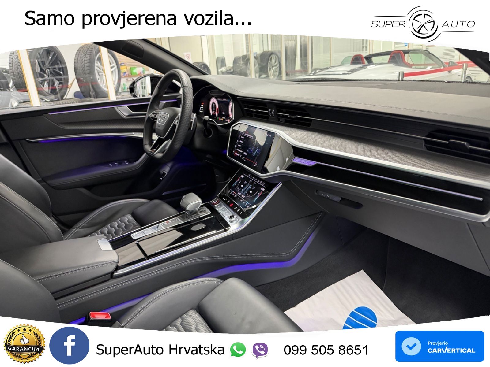 Audi RS7 4.0 TFSI V8 performance (630 KS) quattro tiptronic LED+GR SJED+ACC
