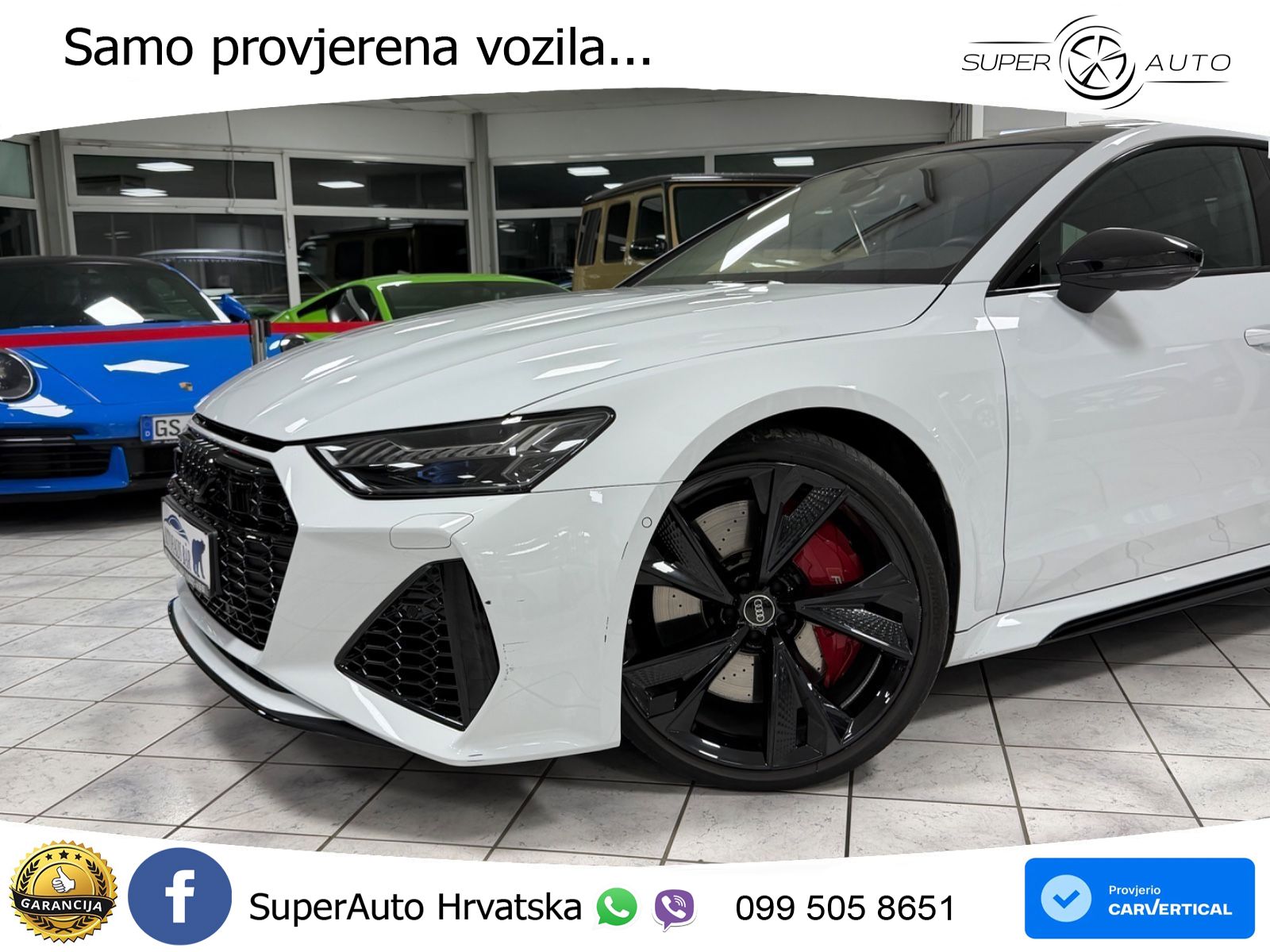 Audi RS7 4.0 TFSI V8 performance (630 KS) quattro tiptronic LED+GR SJED+ACC