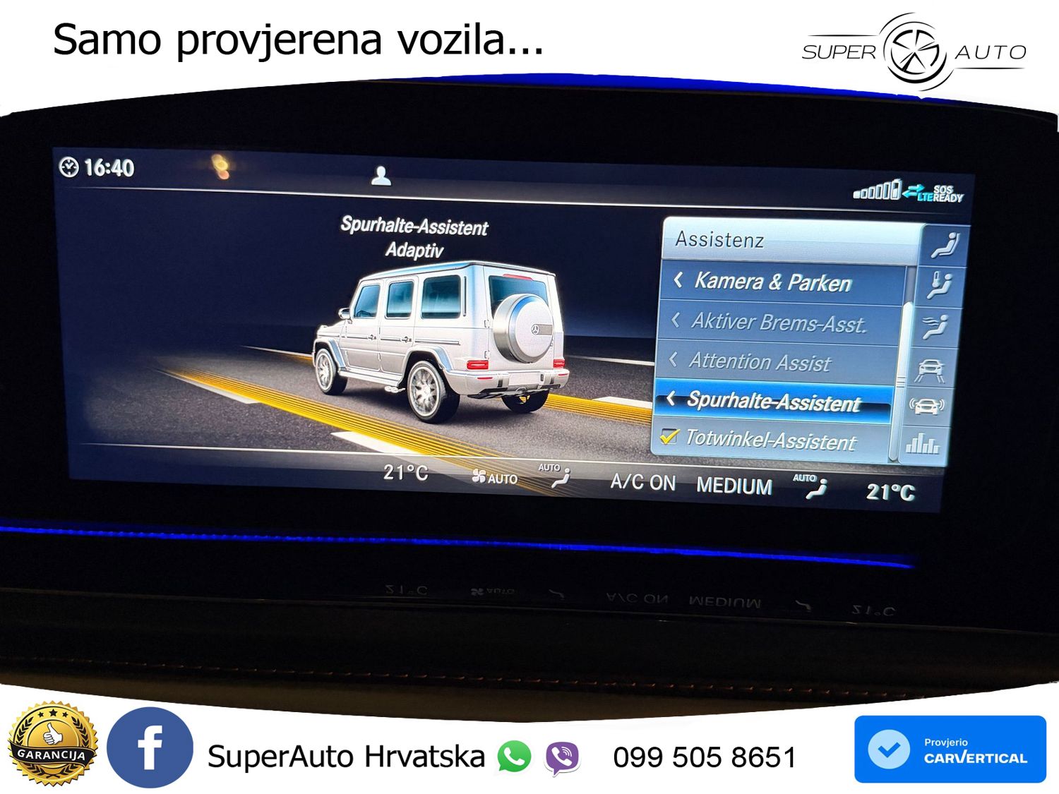 Mercedes AMG G 63 Long V8 (585 KS) 4MATIC 9G-TRONIC AMG SPEEDSHIFT PLUS Superior LED+GR SJED+ACC