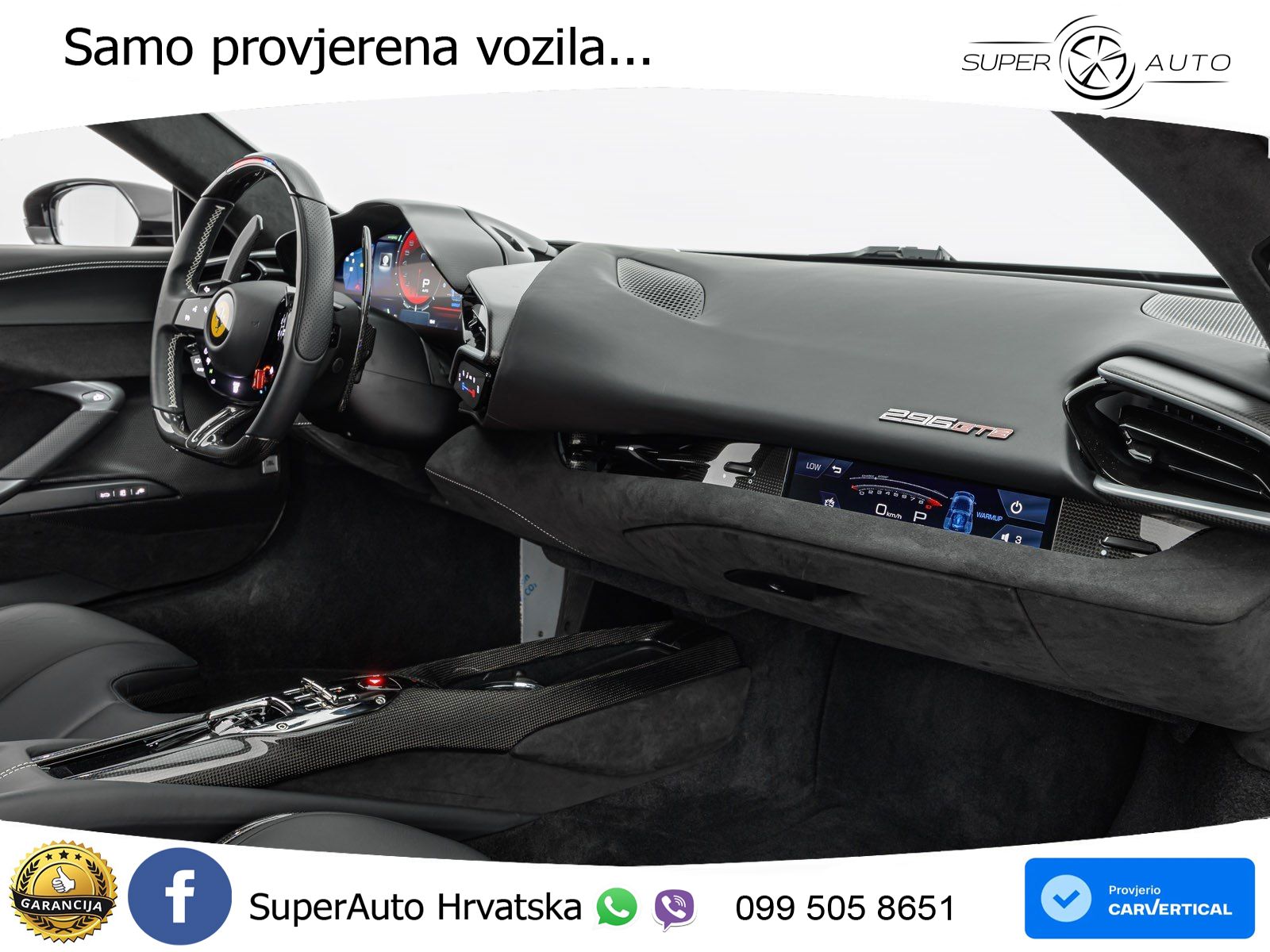 Ferrari 296 GTB 3.0 V6 (830 KS) F1 DCT LED+ACC