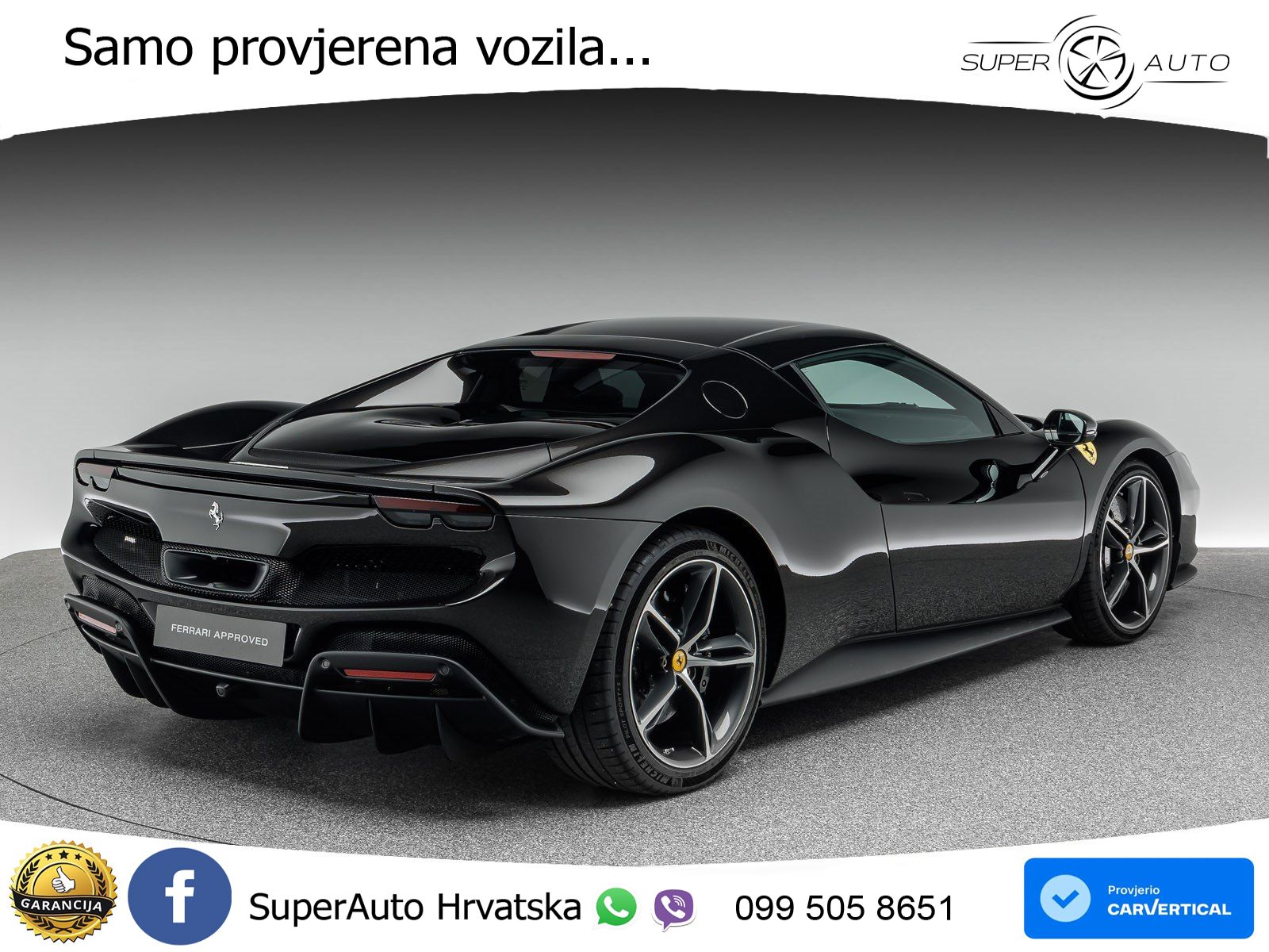 Ferrari 296 GTB 3.0 V6 (830 KS) F1 DCT LED+ACC