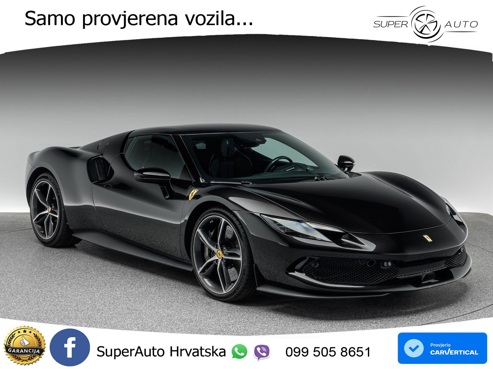Ferrari 296 GTB 3.0 V6 (830 KS) F1 DCT LED+ACC