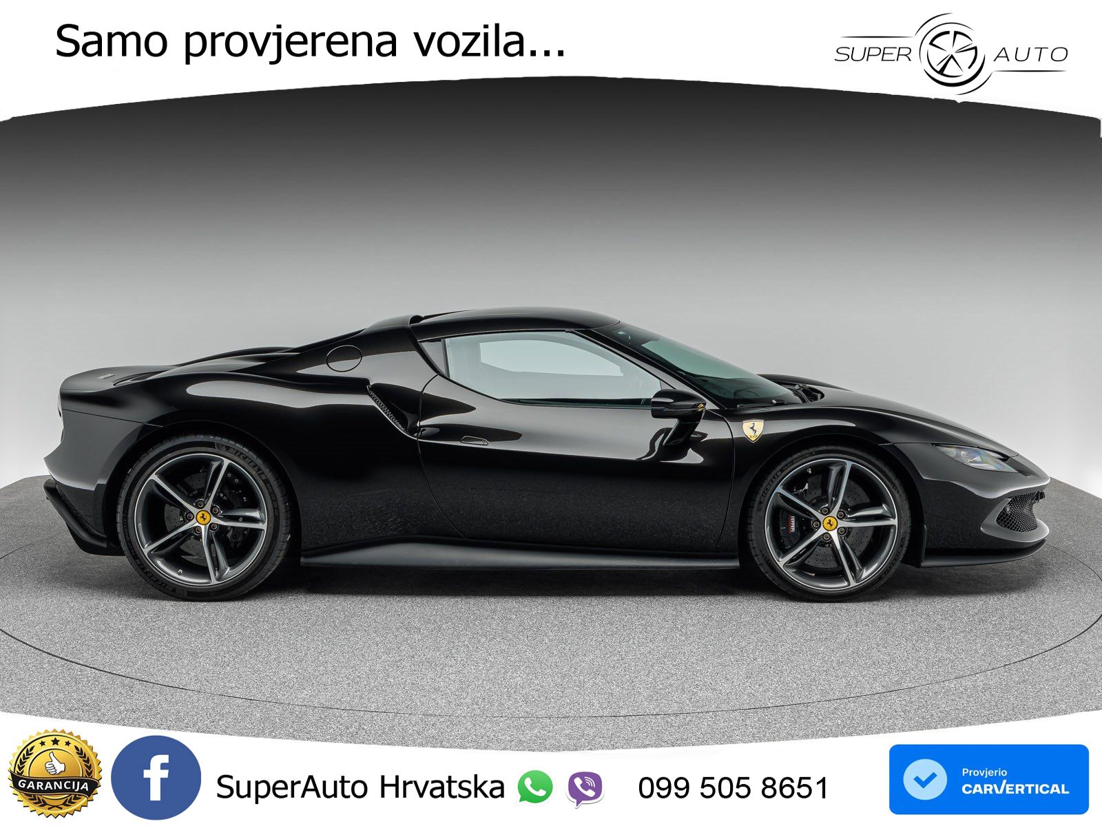 Ferrari 296 GTB 3.0 V6 (830 KS) F1 DCT LED+ACC