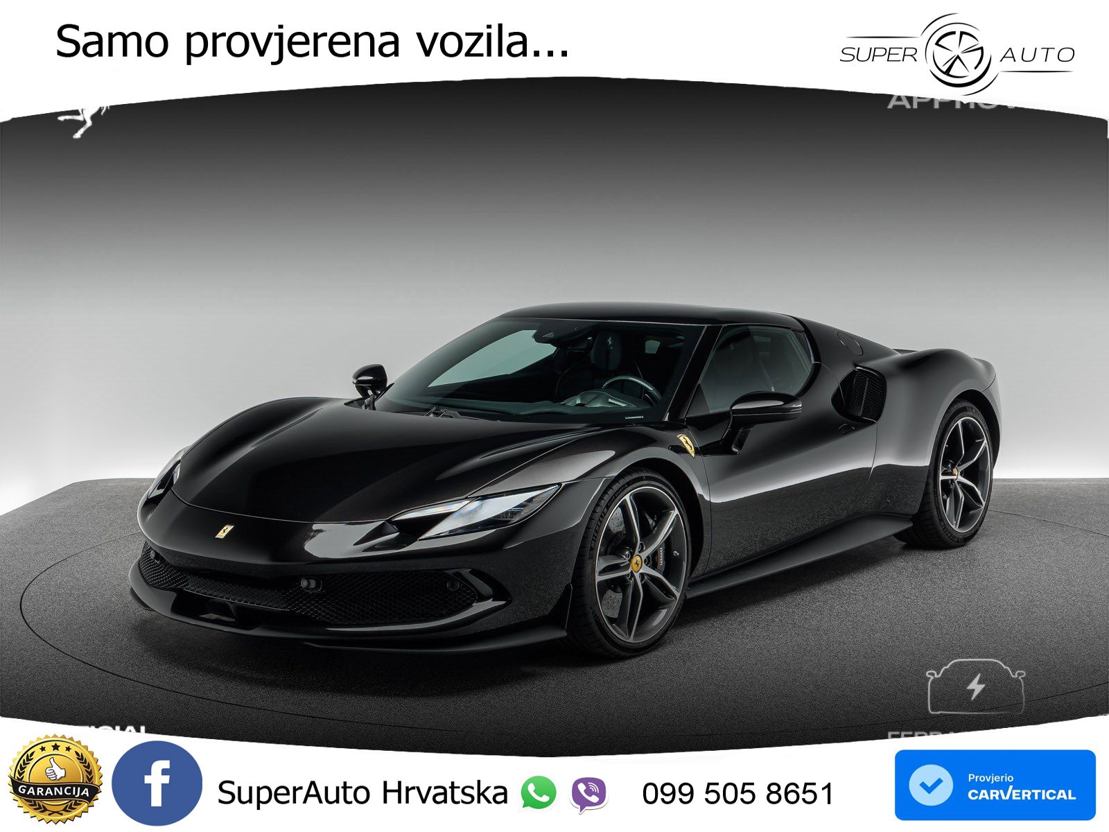 Ferrari 296 GTB 3.0 V6 (830 KS) F1 DCT LED+ACC