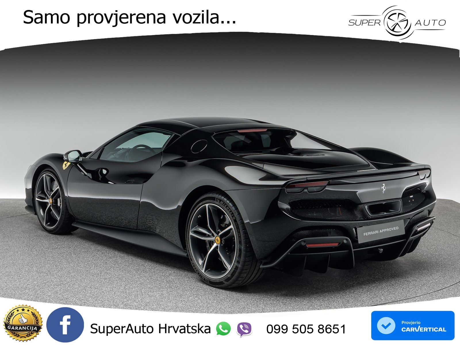 Ferrari 296 GTB 3.0 V6 (830 KS) F1 DCT LED+ACC