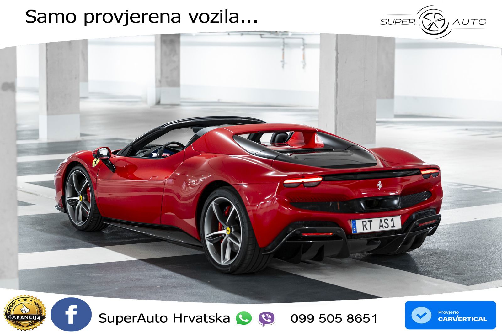 Ferrari 296 GTS 3.0 V6 (830 KS) F1 DCT