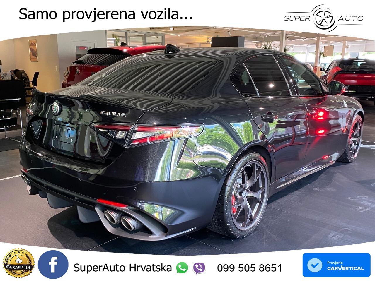 Alfa Romeo Giulia Quadrifoglio 2.9 V6 Bi-Turbo (520 KS) Automatic LED+GR SJED+ACC