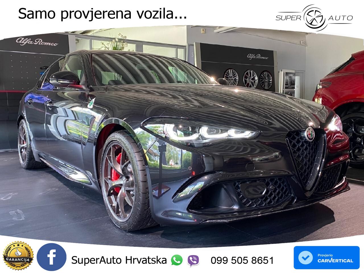 Alfa Romeo Giulia Quadrifoglio 2.9 V6 Bi-Turbo (520 KS) Automatic LED+GR SJED+ACC