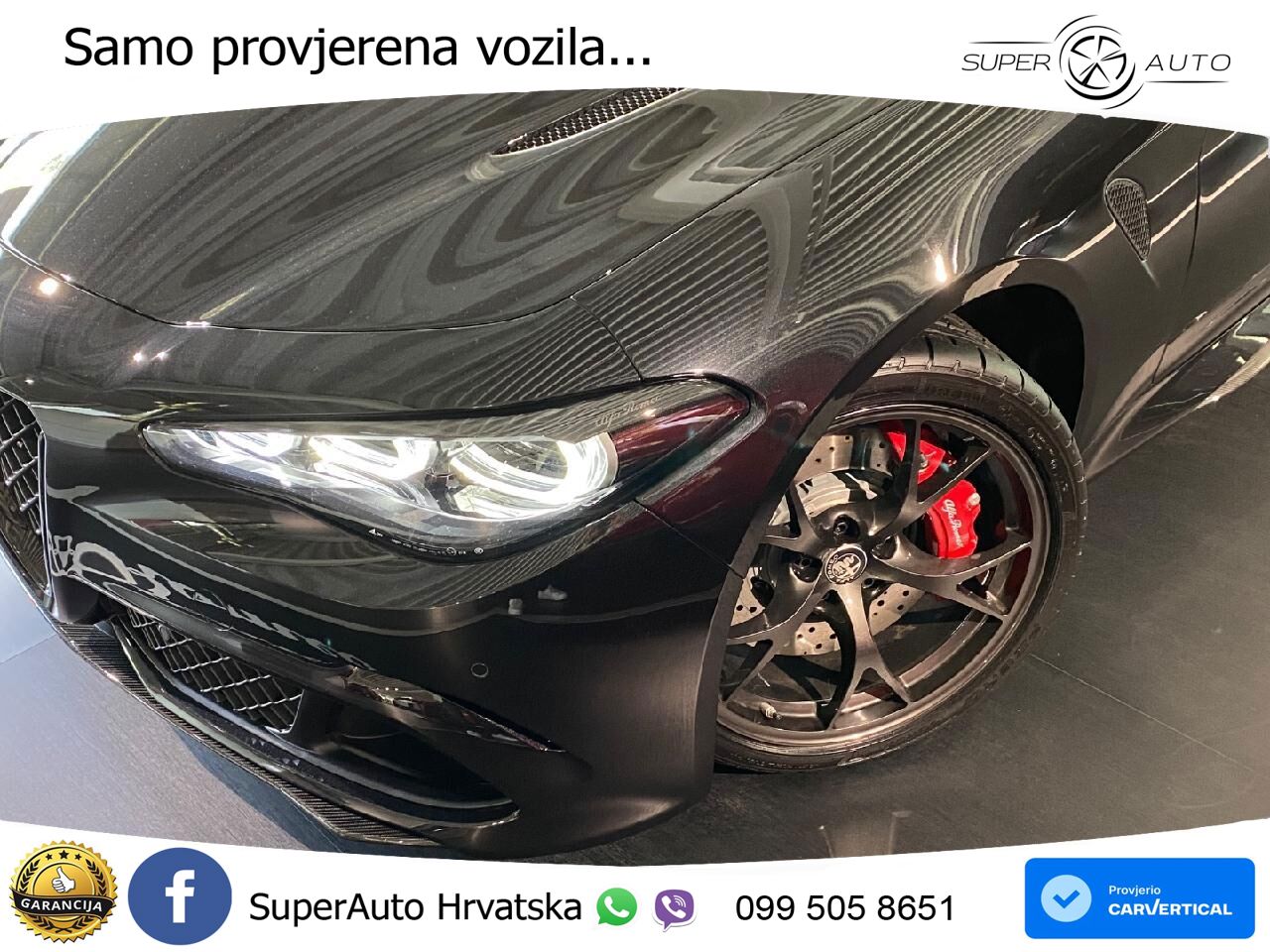 Alfa Romeo Giulia Quadrifoglio 2.9 V6 Bi-Turbo (520 KS) Automatic LED+GR SJED+ACC