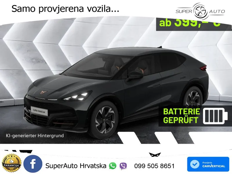 Cupra Tavascan 82 kWh (286 KS) LED+GR SJED+ACC