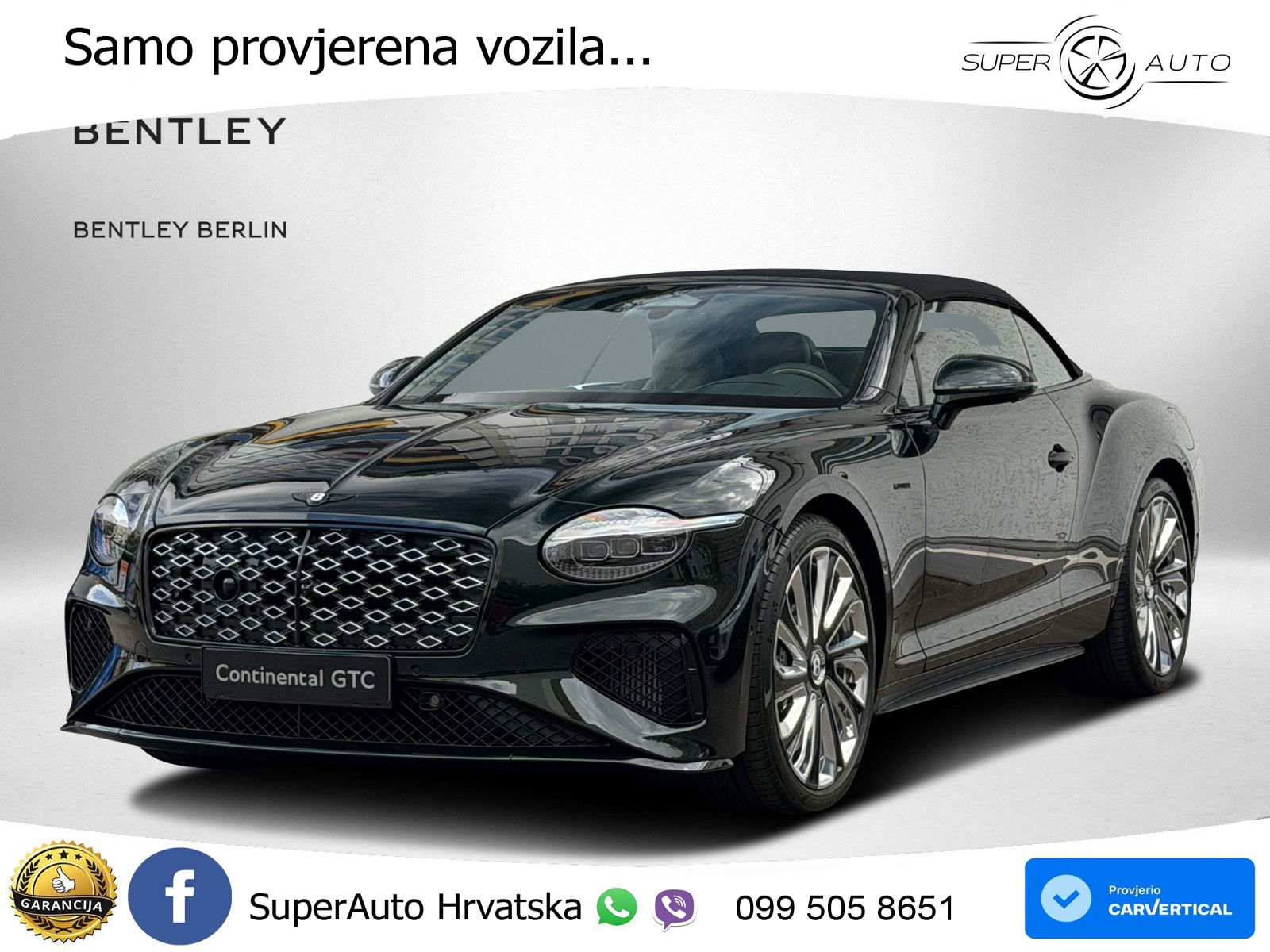 Bentley Continental GTC IV 4.0 V8 TFSi (782 KS) AWD DCT LED+GR SJED+ACC
