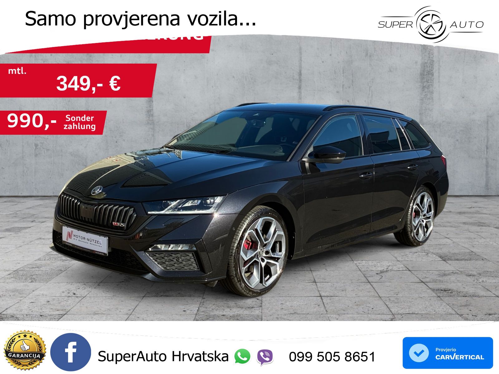 Škoda Octavia Combi RS 2.0 TDI (200 KS) 4x4 DSG LED+GR SJED+ACC