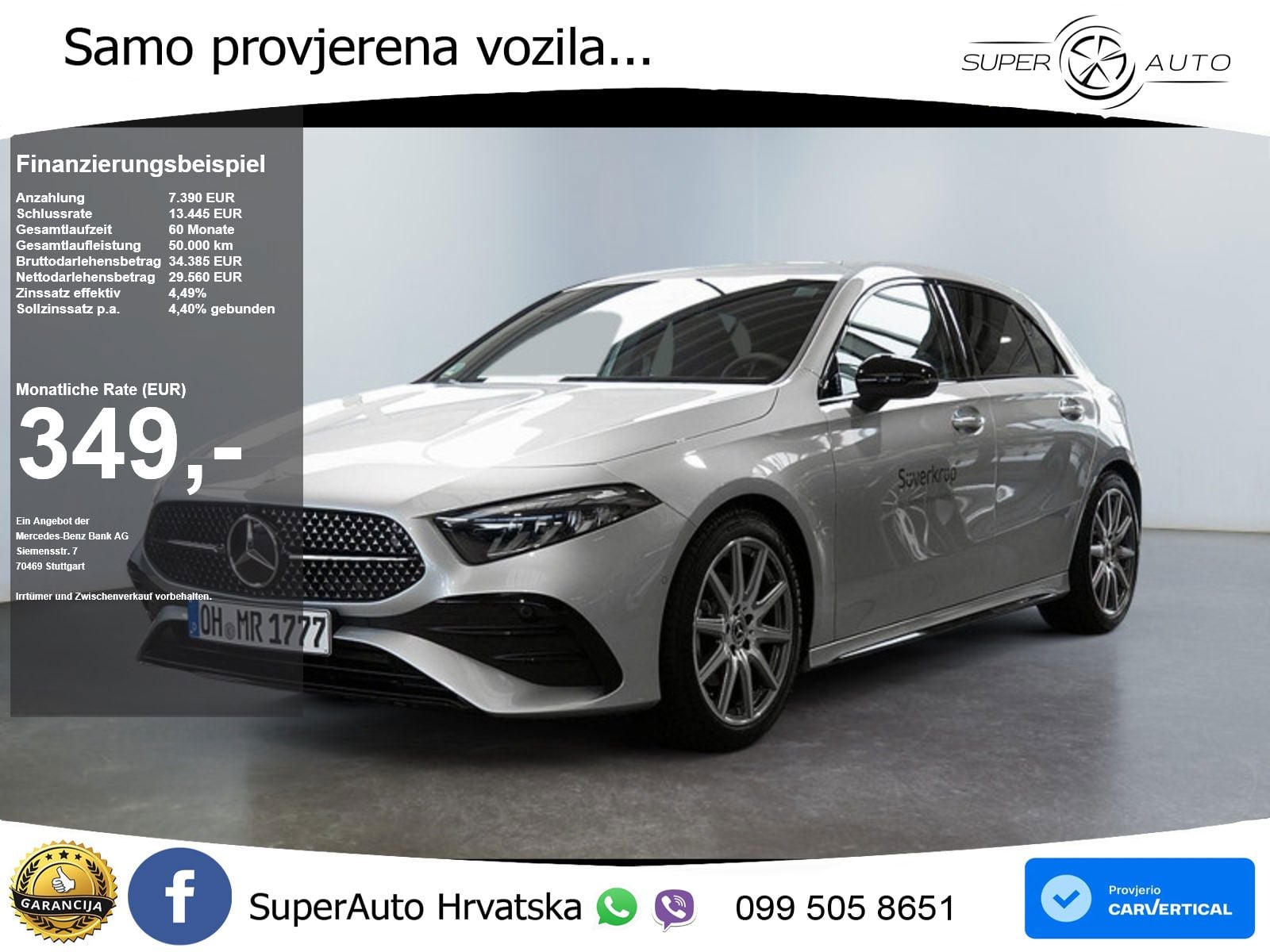 Mercedes-Benz A 200d 8G-DCT AMG LED+GR SJED+ACC