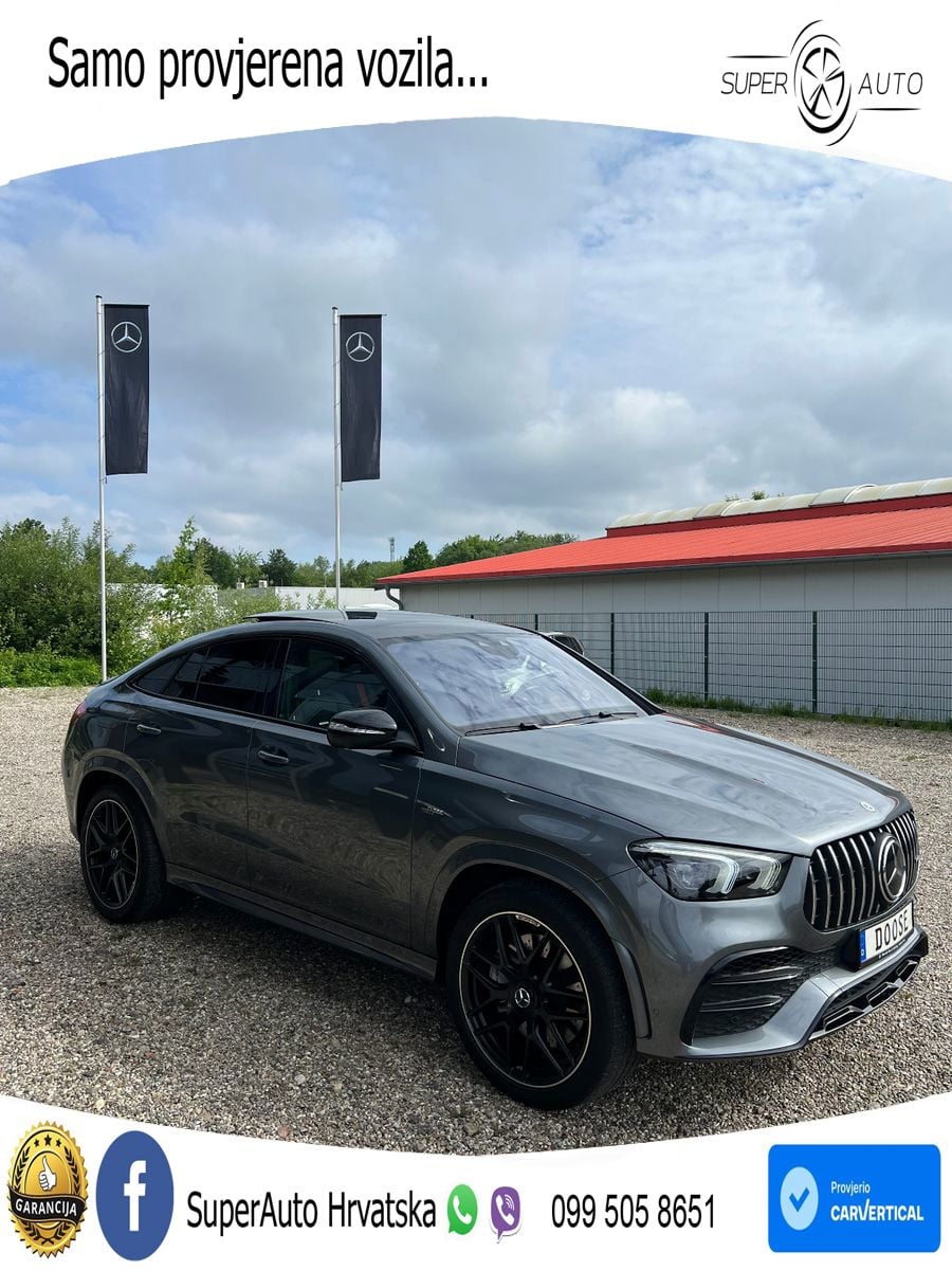 Mercedes AMG GLE Coupe 53 (435 KS) EQ Boost 4MATIC+ AMG SPEEDSHIFT TCT 9G ZRAČNI+ACC+GR SJED+360+PANO