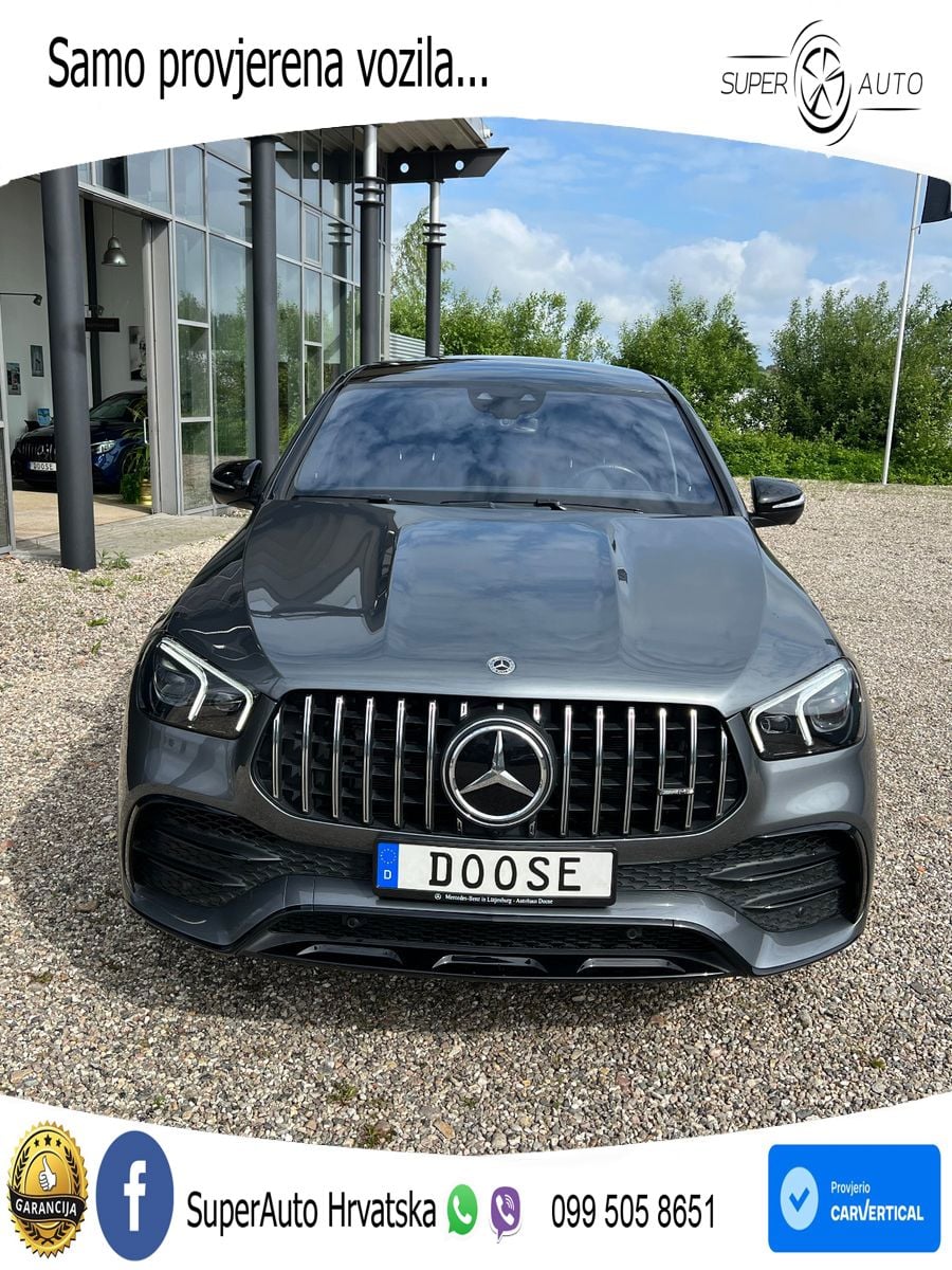 Mercedes AMG GLE Coupe 53 (435 KS) EQ Boost 4MATIC+ AMG SPEEDSHIFT TCT 9G ZRAČNI+ACC+GR SJED+360+PANO
