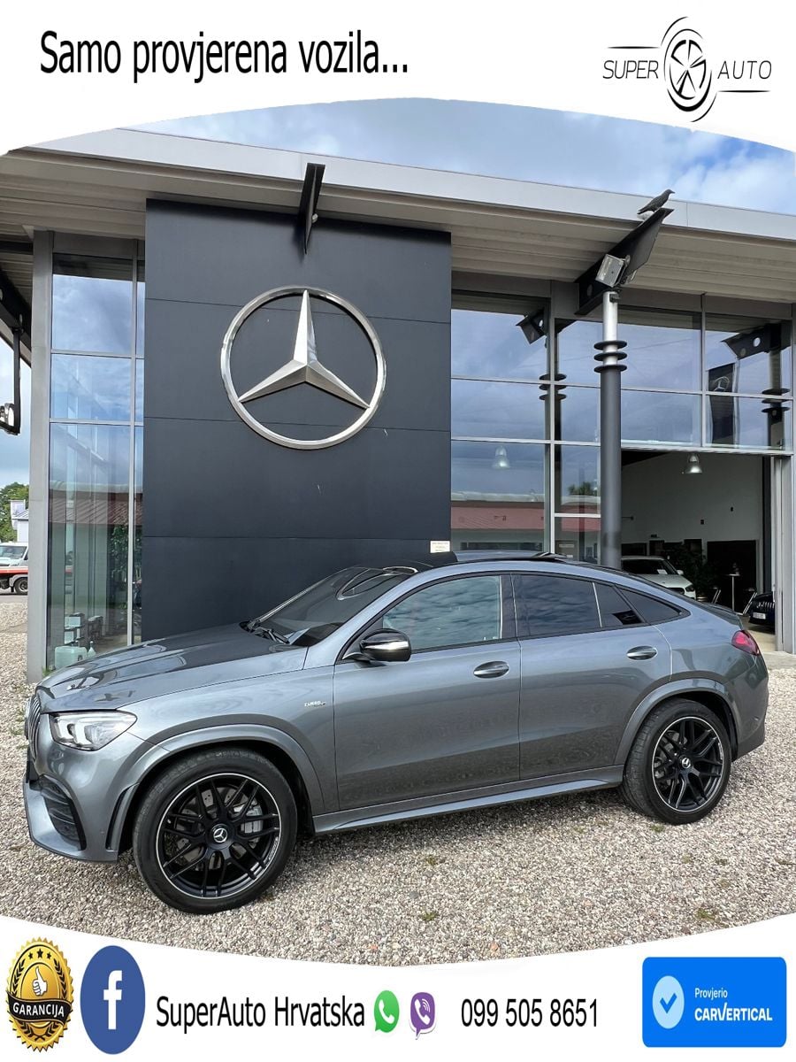 Mercedes AMG GLE Coupe 53 (435 KS) EQ Boost 4MATIC+ AMG SPEEDSHIFT TCT 9G ZRAČNI+ACC+GR SJED+360+PANO
