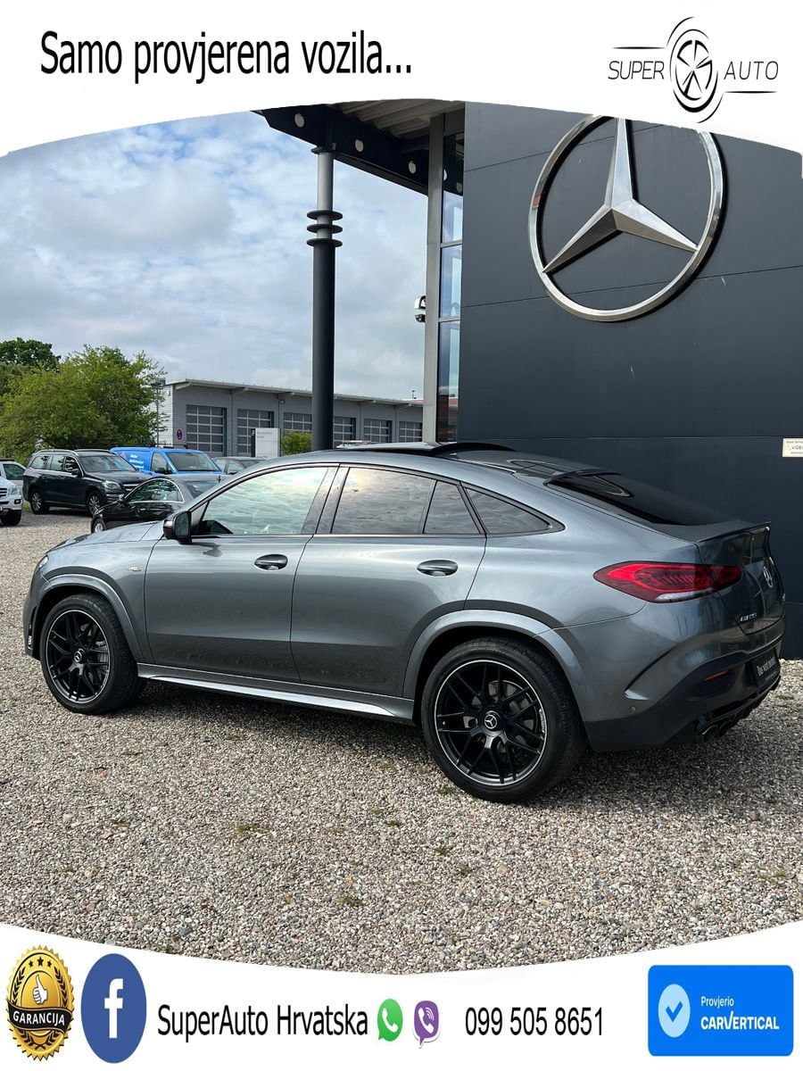 Mercedes AMG GLE Coupe 53 (435 KS) EQ Boost 4MATIC+ AMG SPEEDSHIFT TCT 9G ZRAČNI+ACC+GR SJED+360+PANO