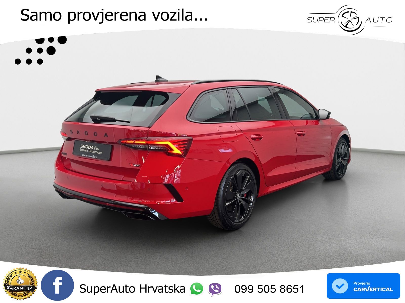 Škoda Octavia Combi RS 2.0 TSI (265 KS) DSG LED+GR SJED+ACC