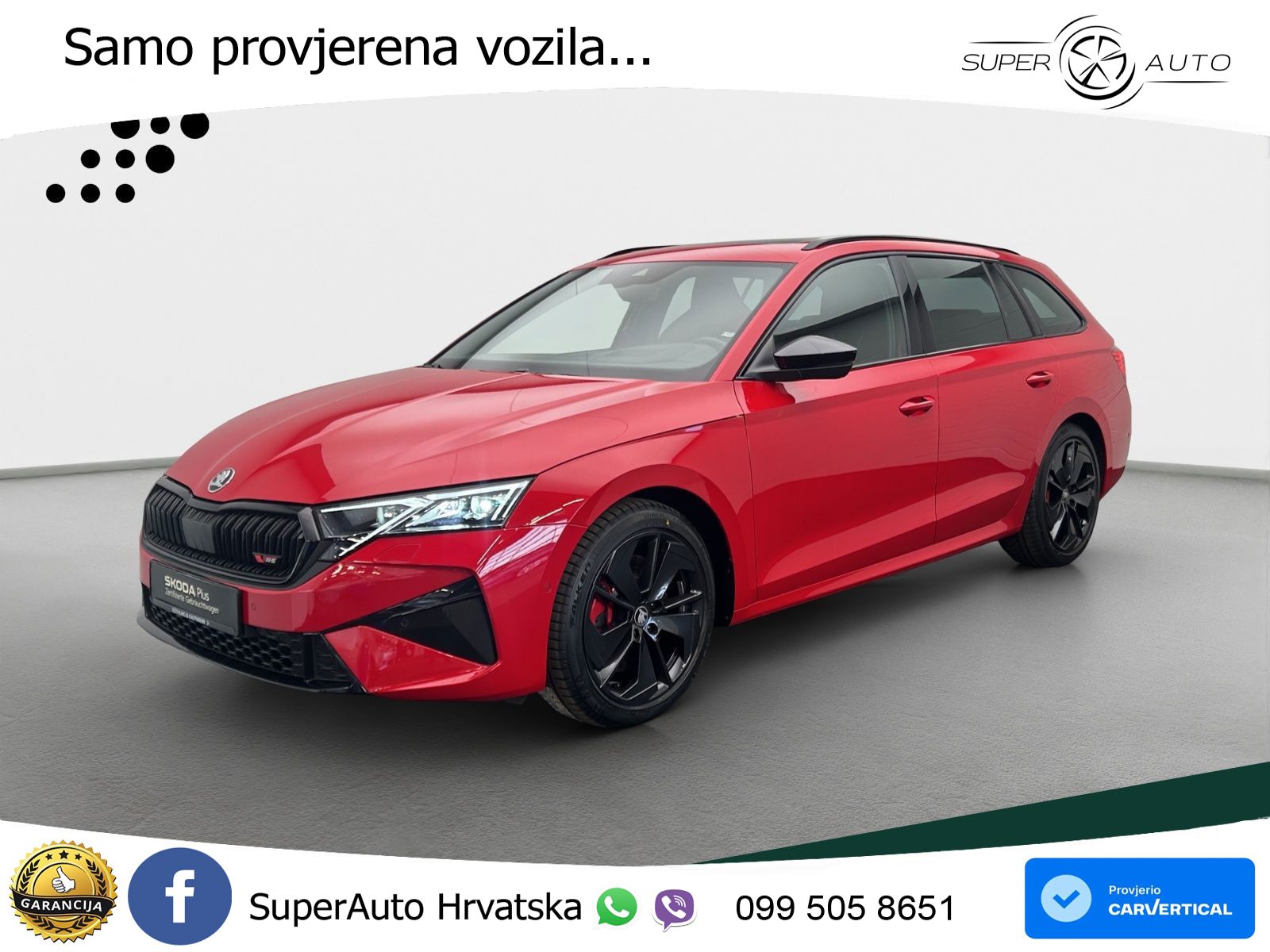 Škoda Octavia Combi RS 2.0 TSI (265 KS) DSG LED+GR SJED+ACC
