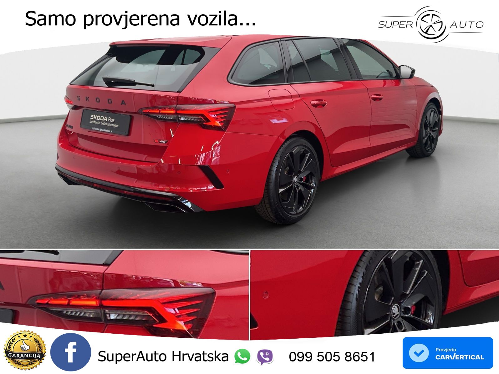 Škoda Octavia Combi RS 2.0 TSI (265 KS) DSG LED+GR SJED+ACC