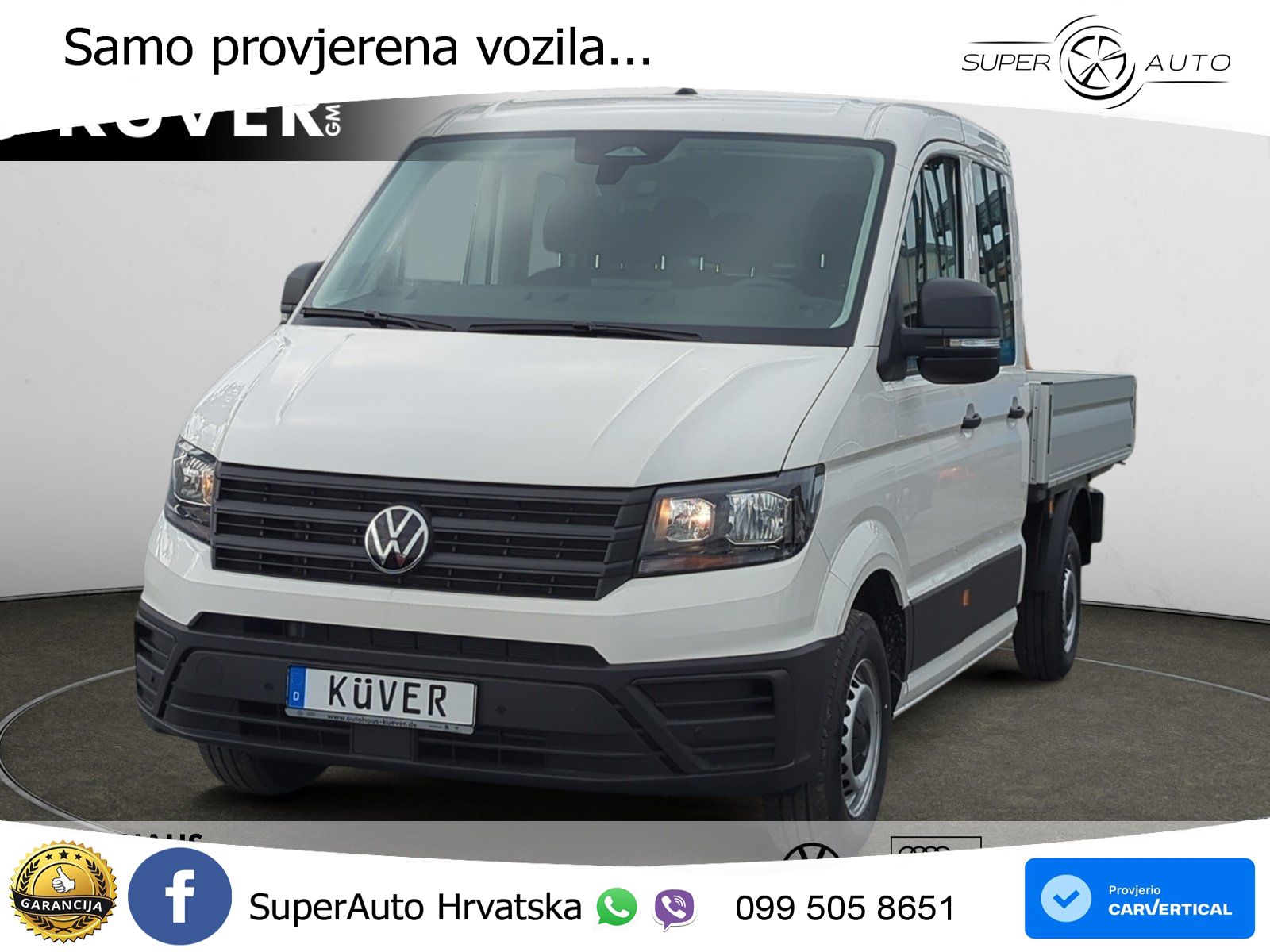 Volkswagen Crafter Doka 35 Pritsche 2.0 TDI MR 7S*AHK*PDC 140 KS