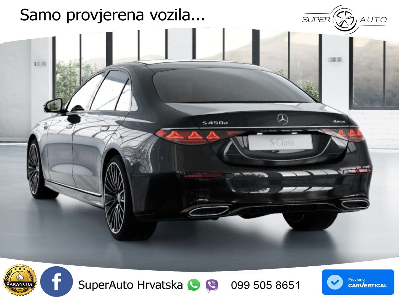 Mercedes S 450d (367 KS) EQ Boost 4MATIC 9G-TRONIC AMG ZRAČNI+ACC+GR SJED+KAM+PANO