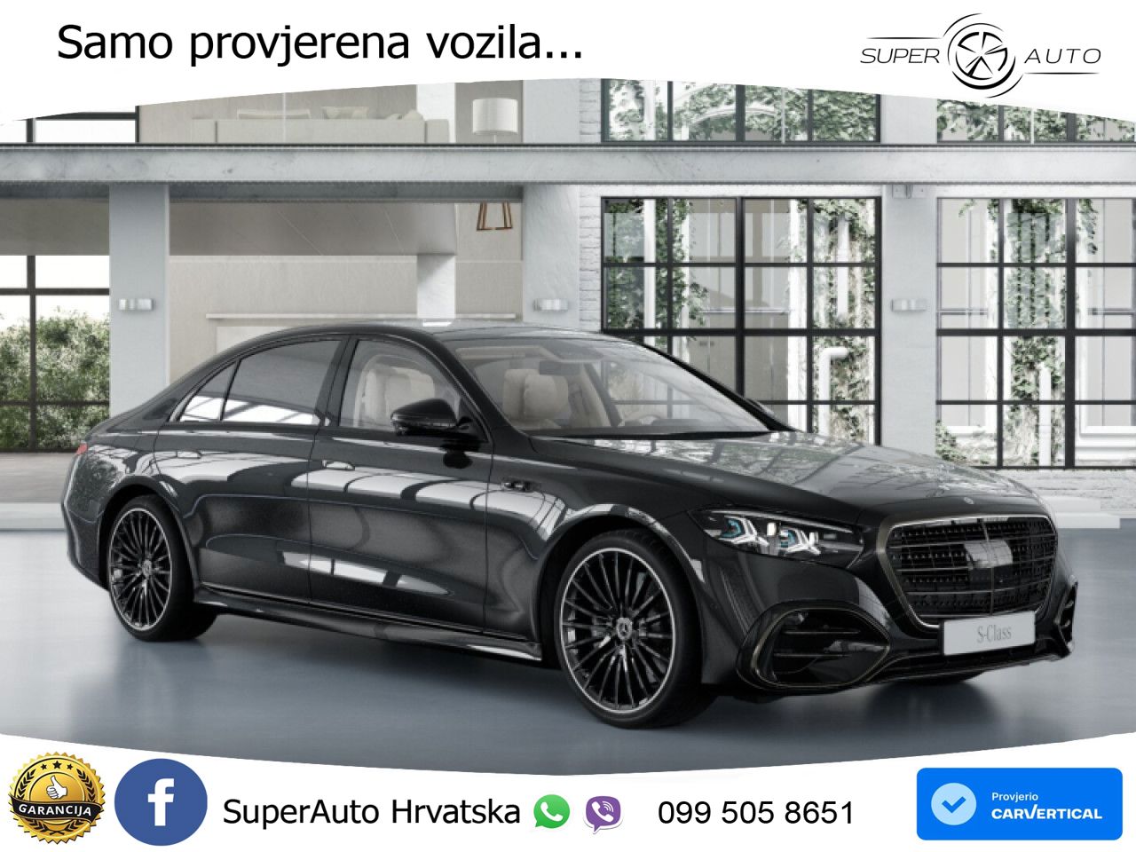 Mercedes S 450d (367 KS) EQ Boost 4MATIC 9G-TRONIC AMG ZRAČNI+ACC+GR SJED+KAM+PANO