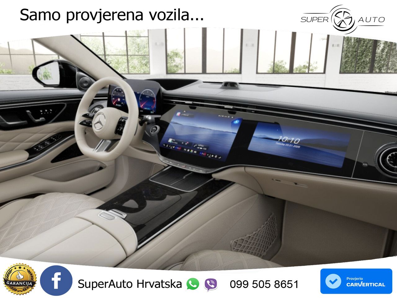 Mercedes S 450d (367 KS) EQ Boost 4MATIC 9G-TRONIC AMG ZRAČNI+ACC+GR SJED+KAM+PANO