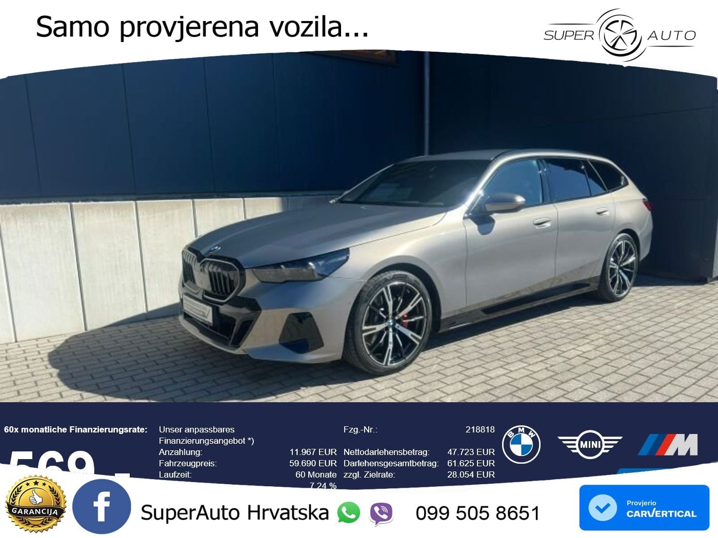 BMW 520d Touring (197 KS) xDrive Steptronic M Sport LED+GR SJED+ACC